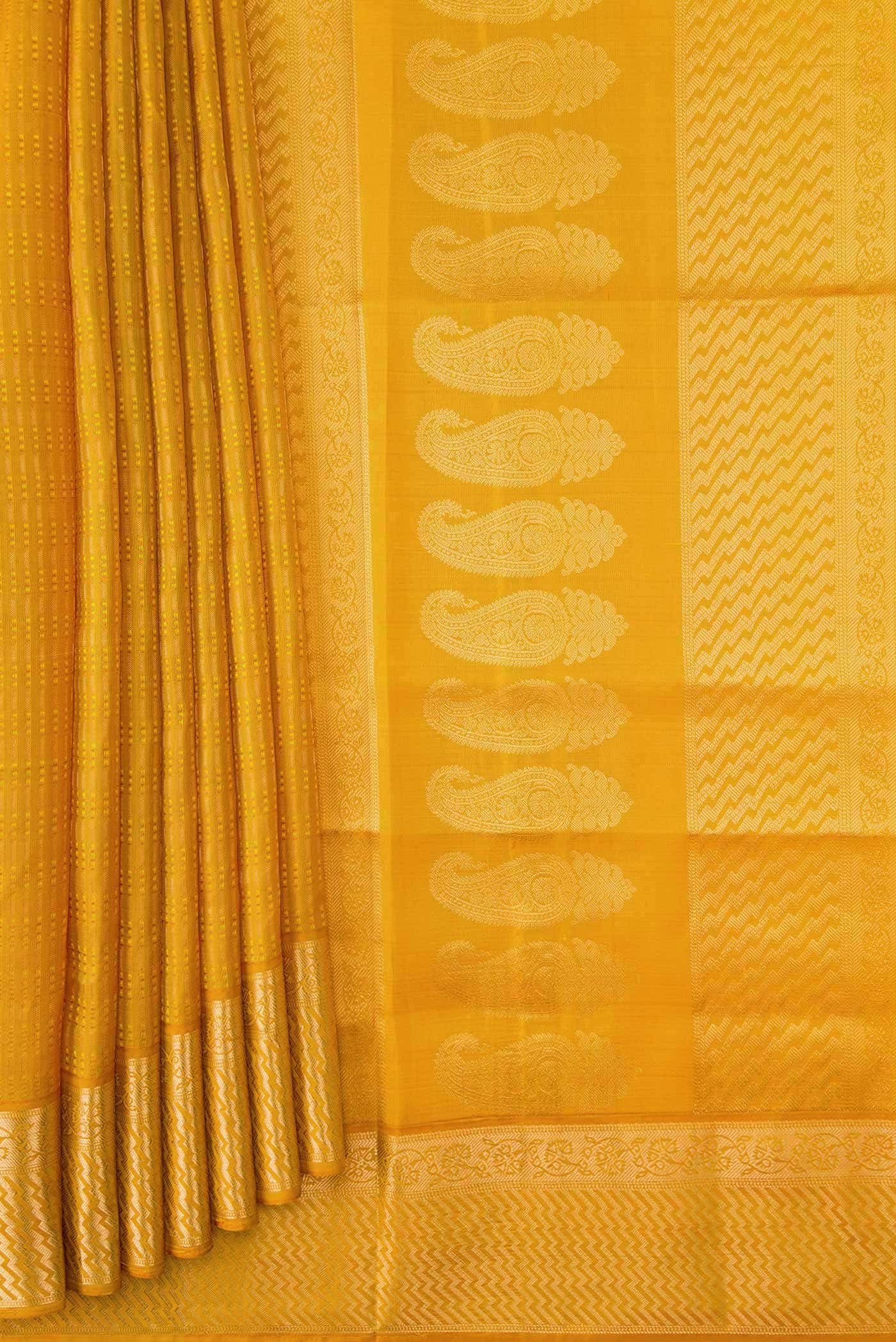 Mustard Dual Tone Soft Silk Saree