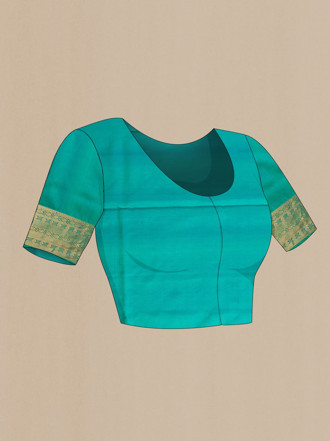 Green Dual Tone Soft Silk Saree