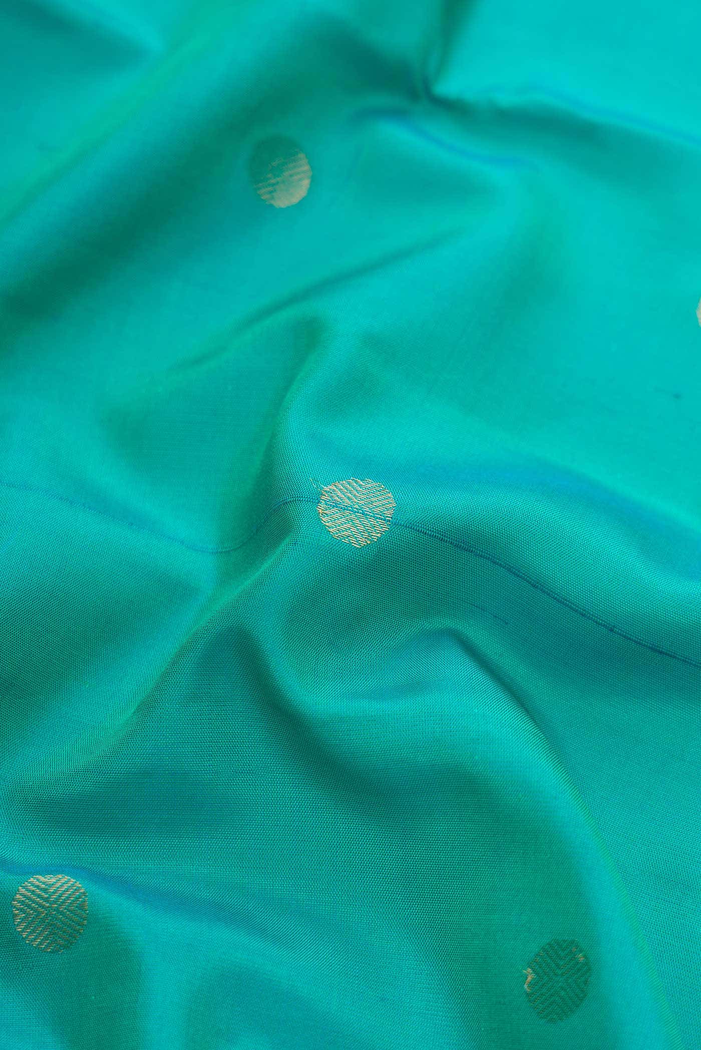 Green Dual Tone Soft Silk Saree