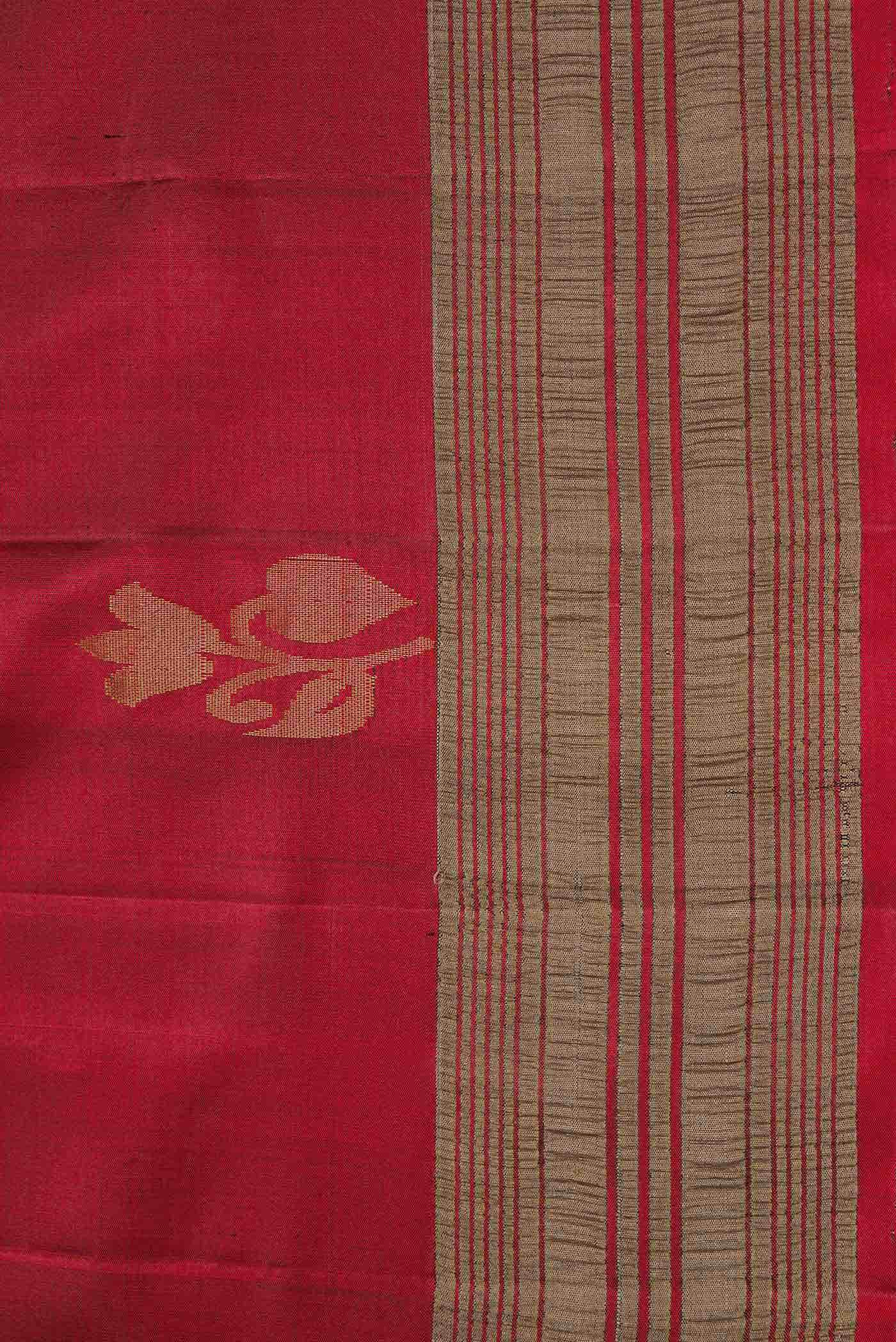 Maroon Dual Tone Soft Silk Saree