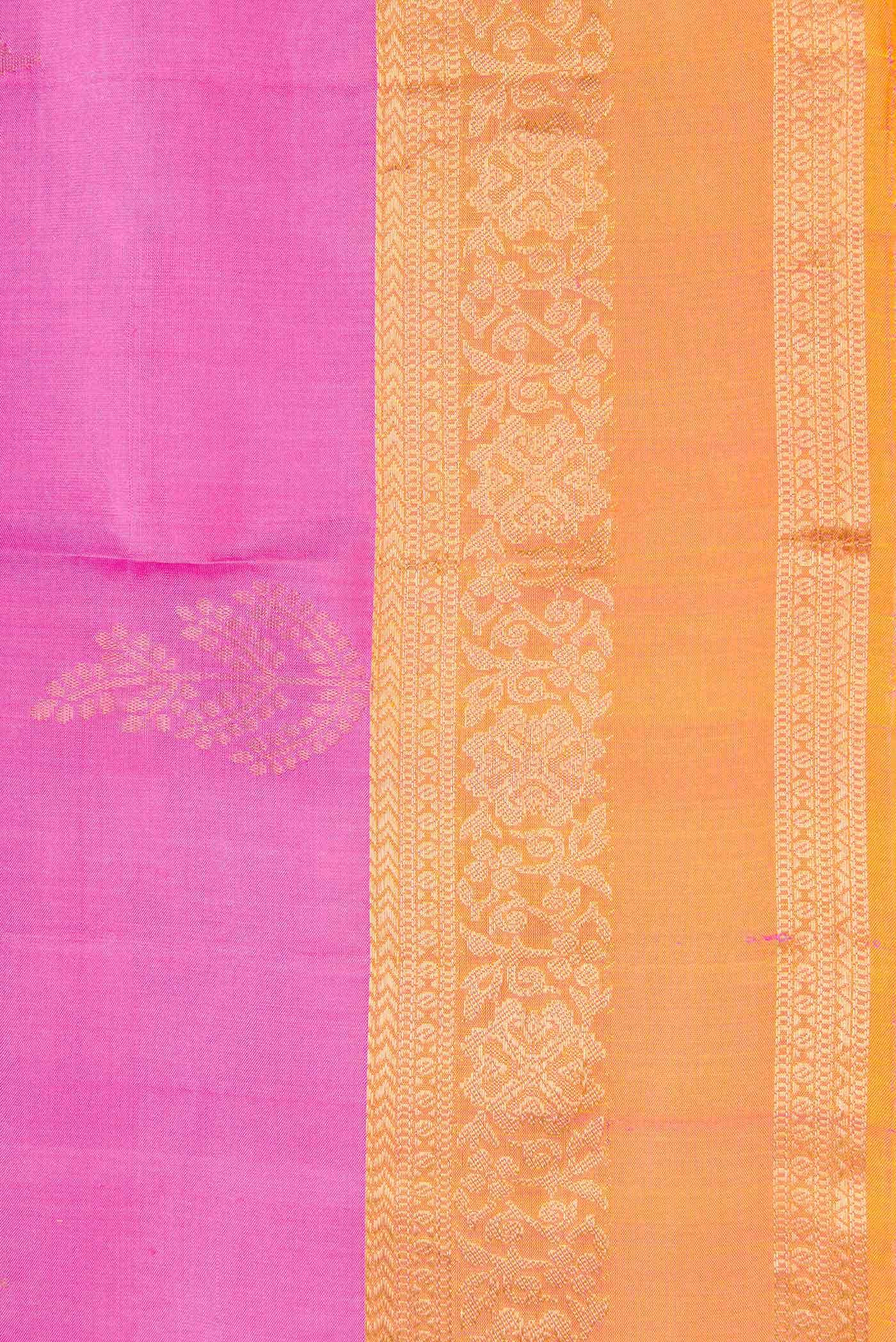 Pink Dual Tone Soft Silk Saree