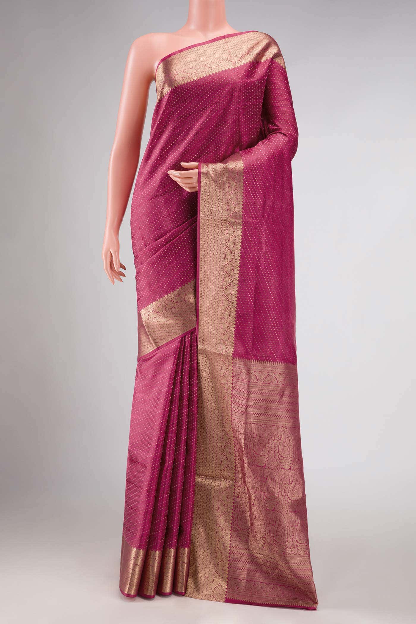 Dark Mauve Dual Tone Soft Silk Saree