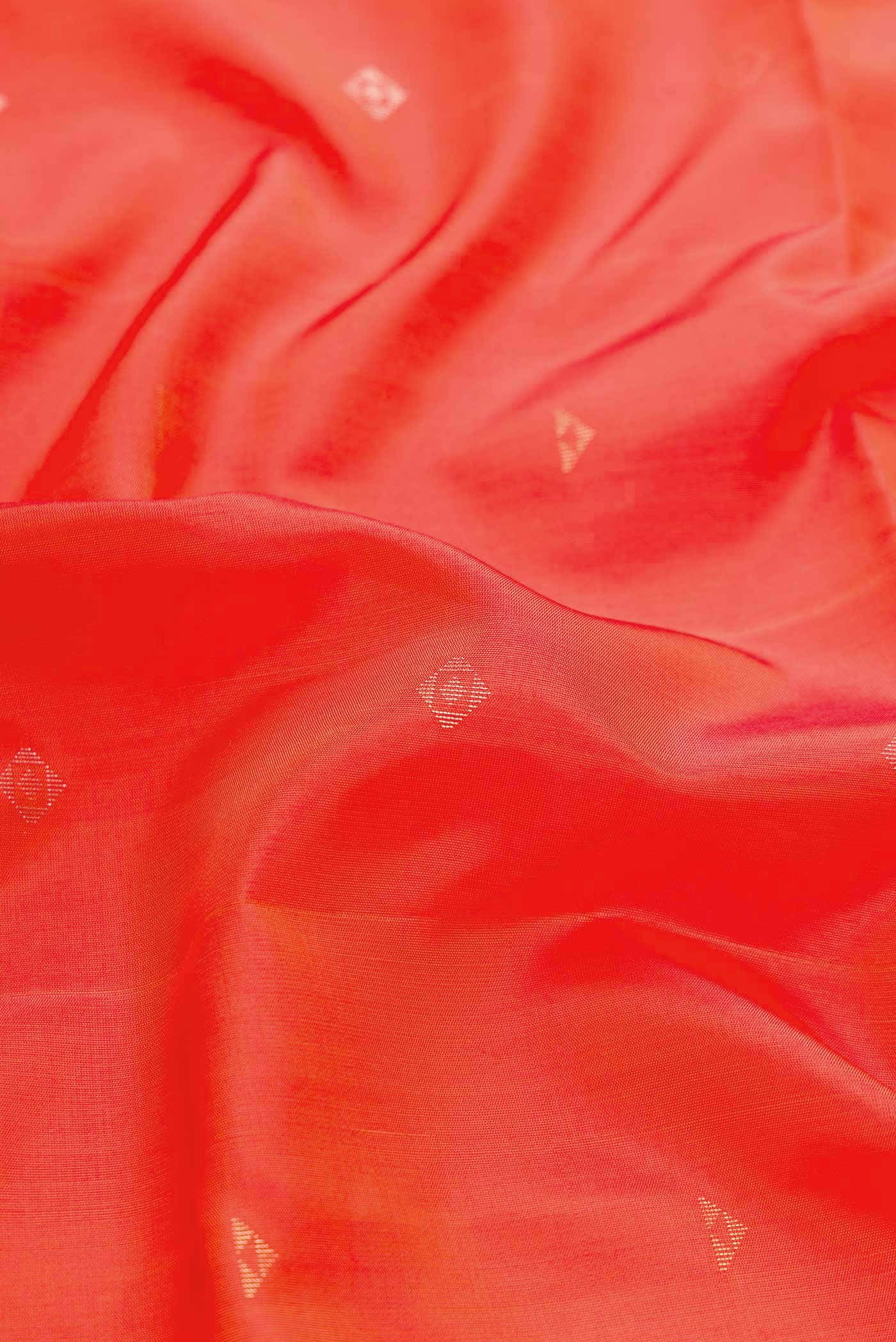 Orange Dual Tone Soft Silk Saree