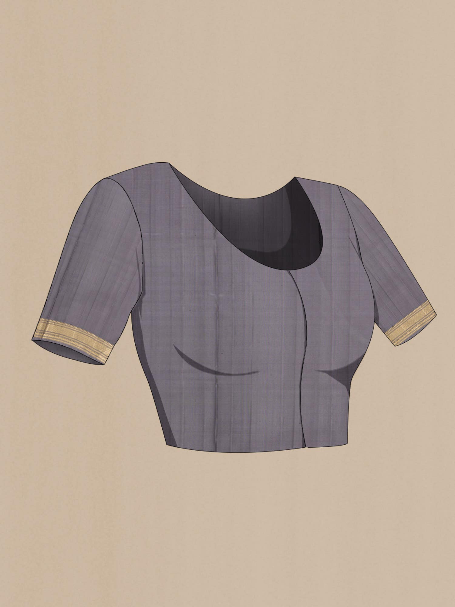 Grey Soft Silk Saree