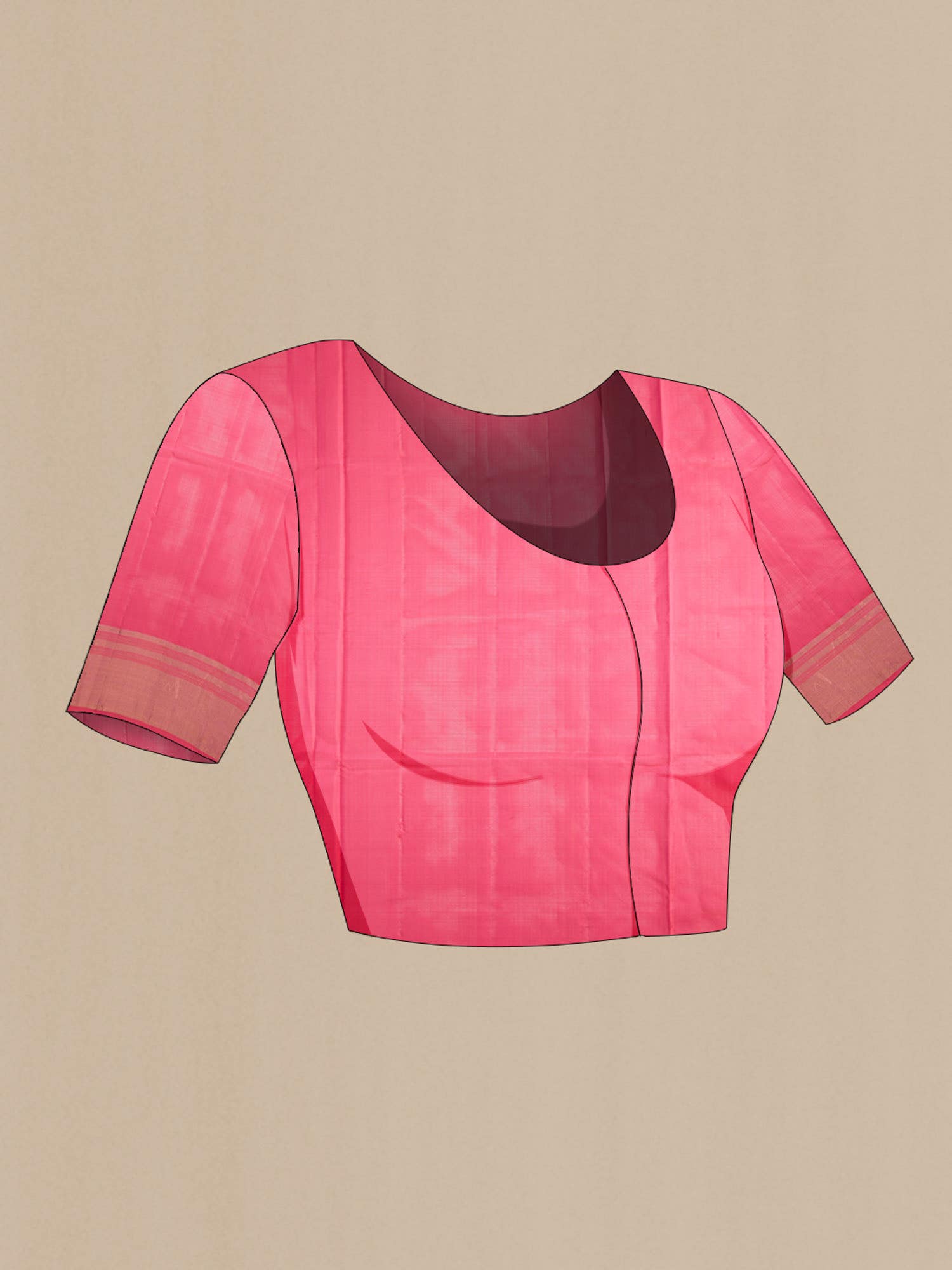 Pink with Orange Dual Tone Soft Silk Saree