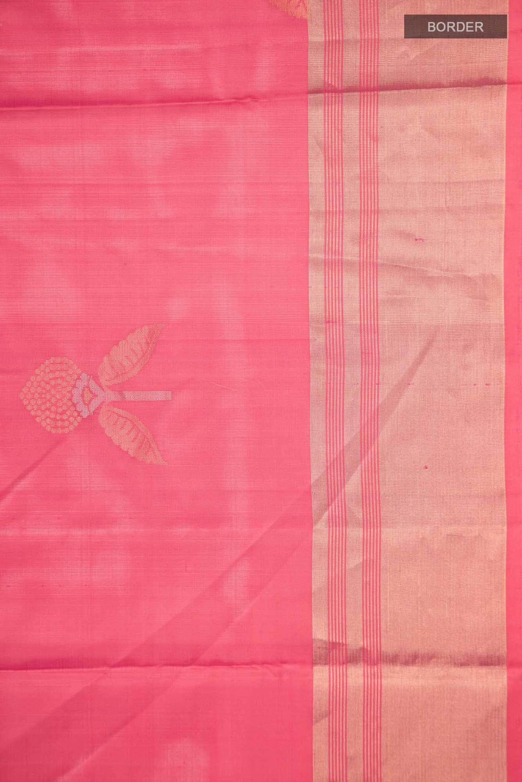Pink with Orange Dual Tone Soft Silk Saree