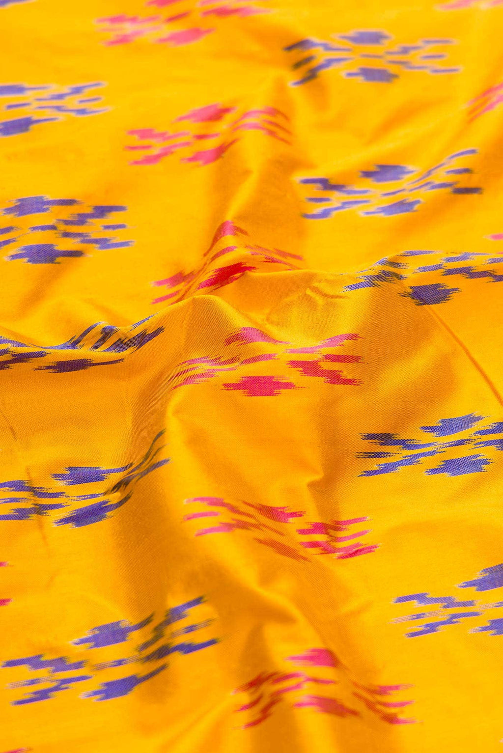 Mustard Dual Tone Pochampally Silk Saree
