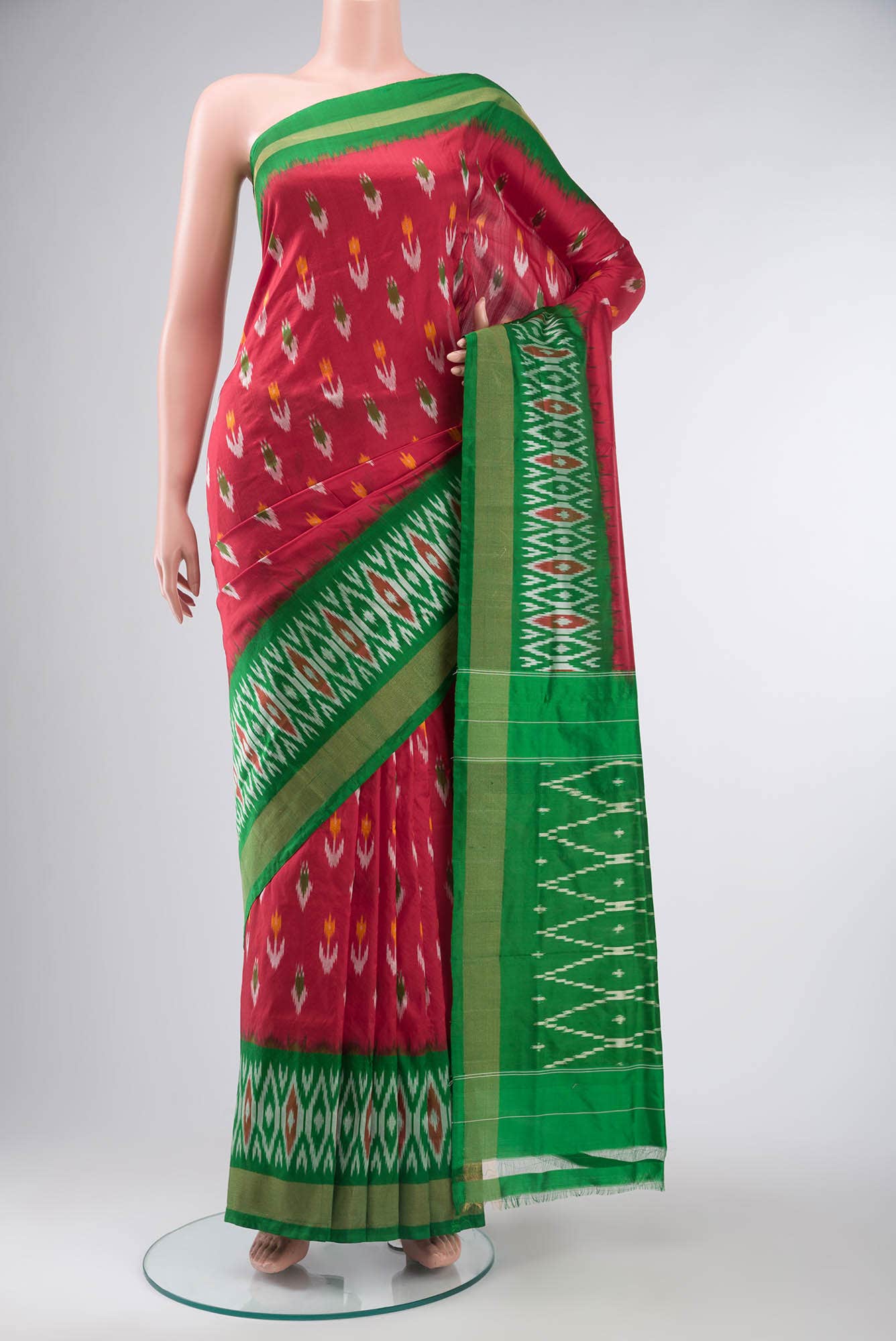 Red Pochampally Silk Saree