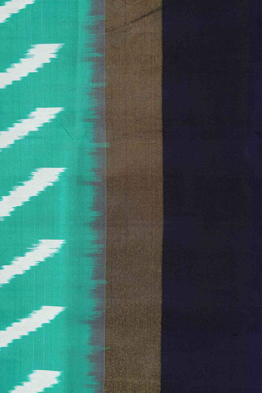 Green Dual Tone Double Ikat Saree