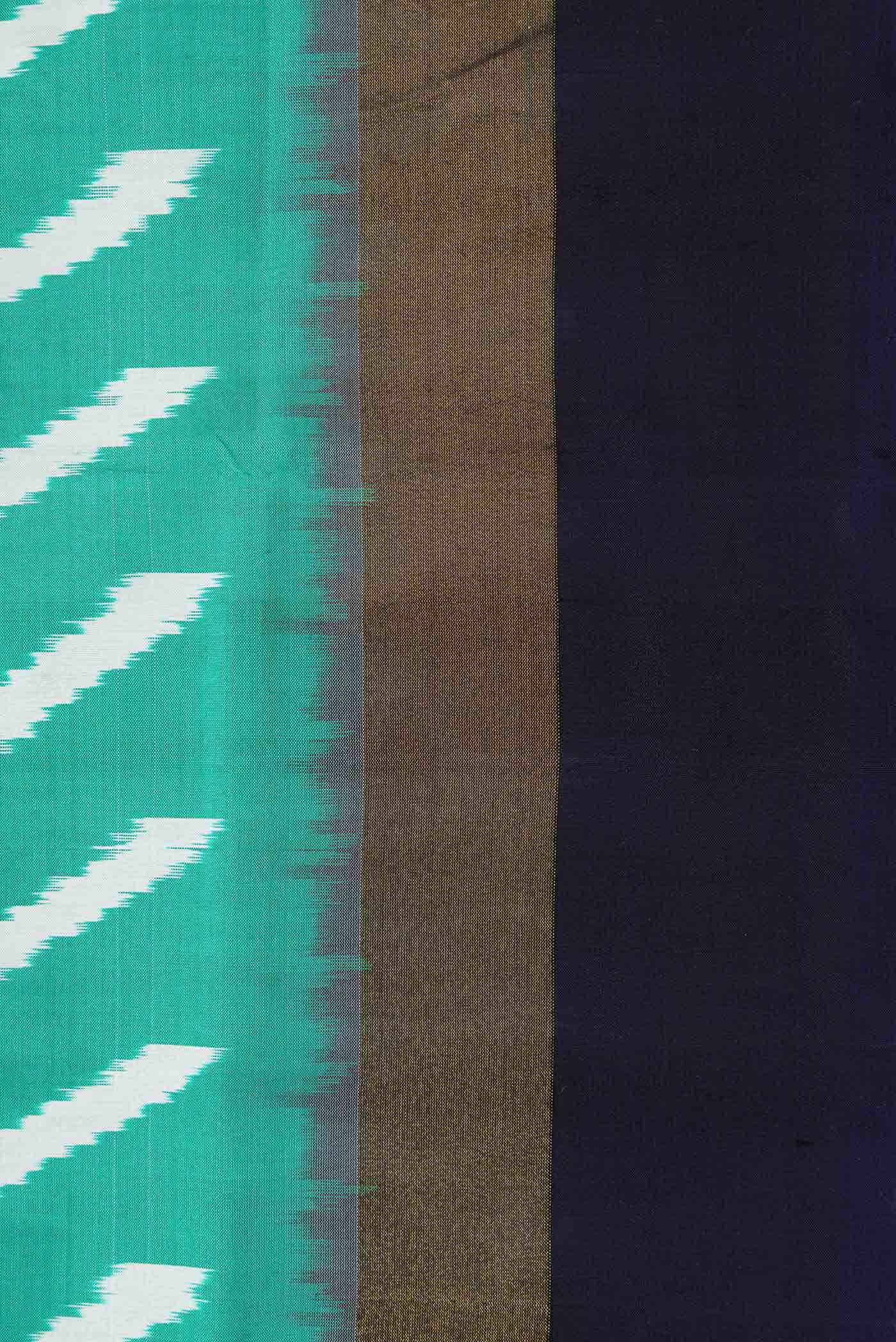 Green Dual Tone Double Ikat Saree