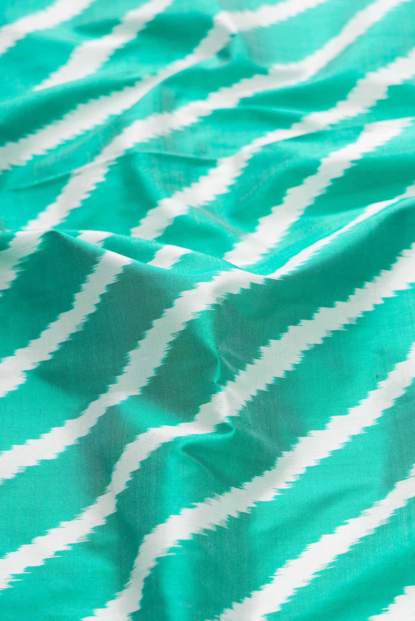 Green Dual Tone Double Ikat Saree