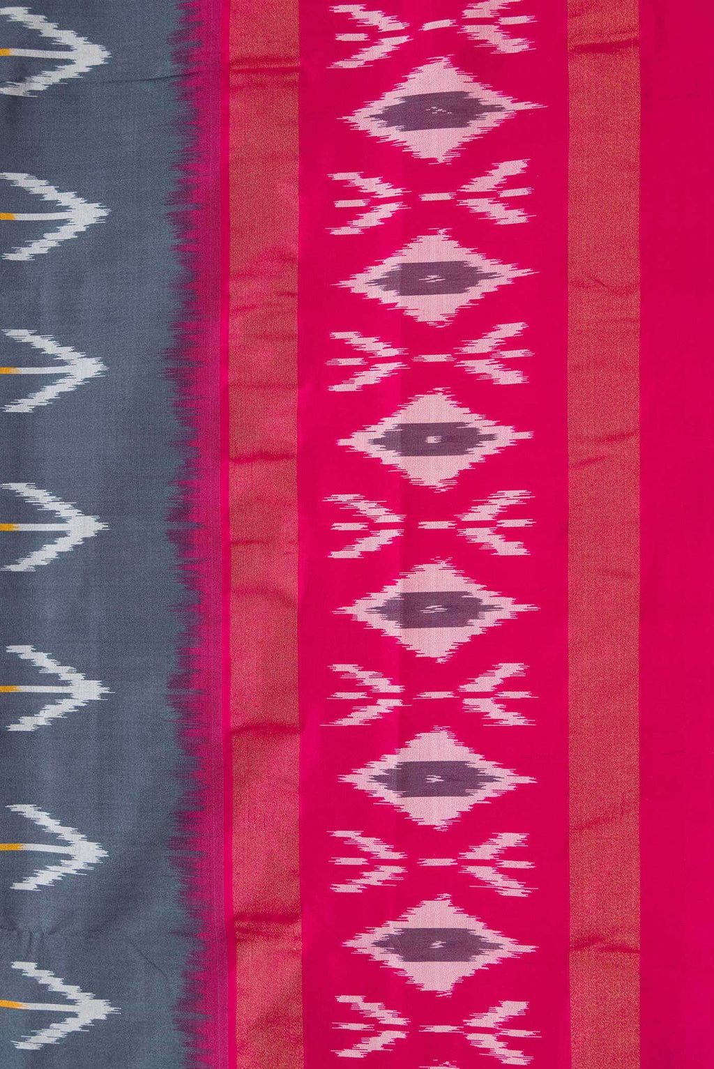 Grey Pochampally Silk Saree