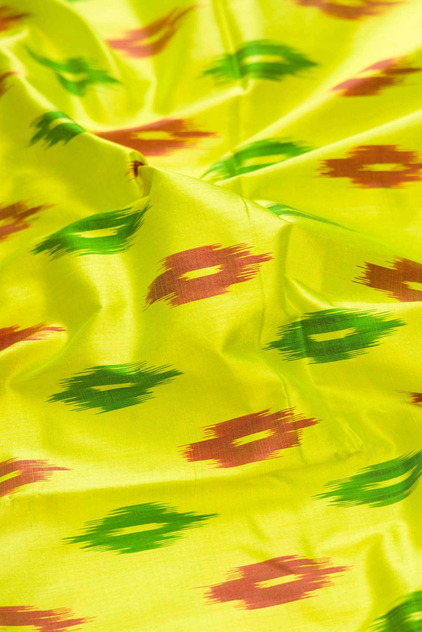 Light Green Dual Tone Double Ikat Saree