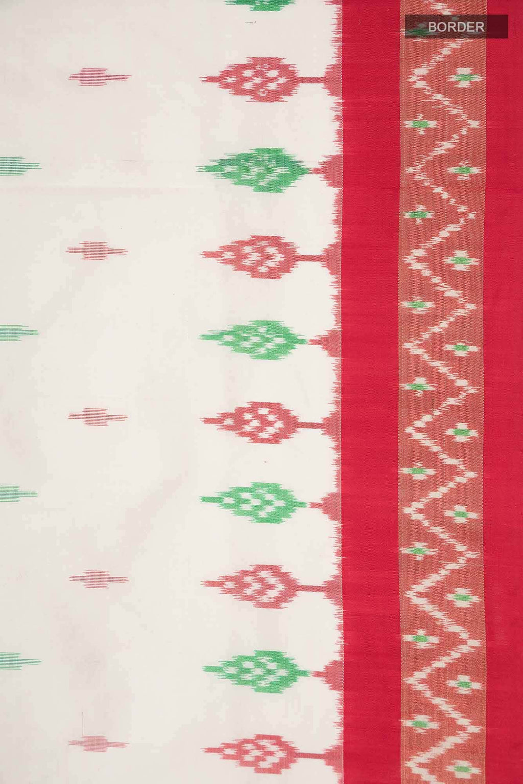 Cream Pochampally Silk Saree