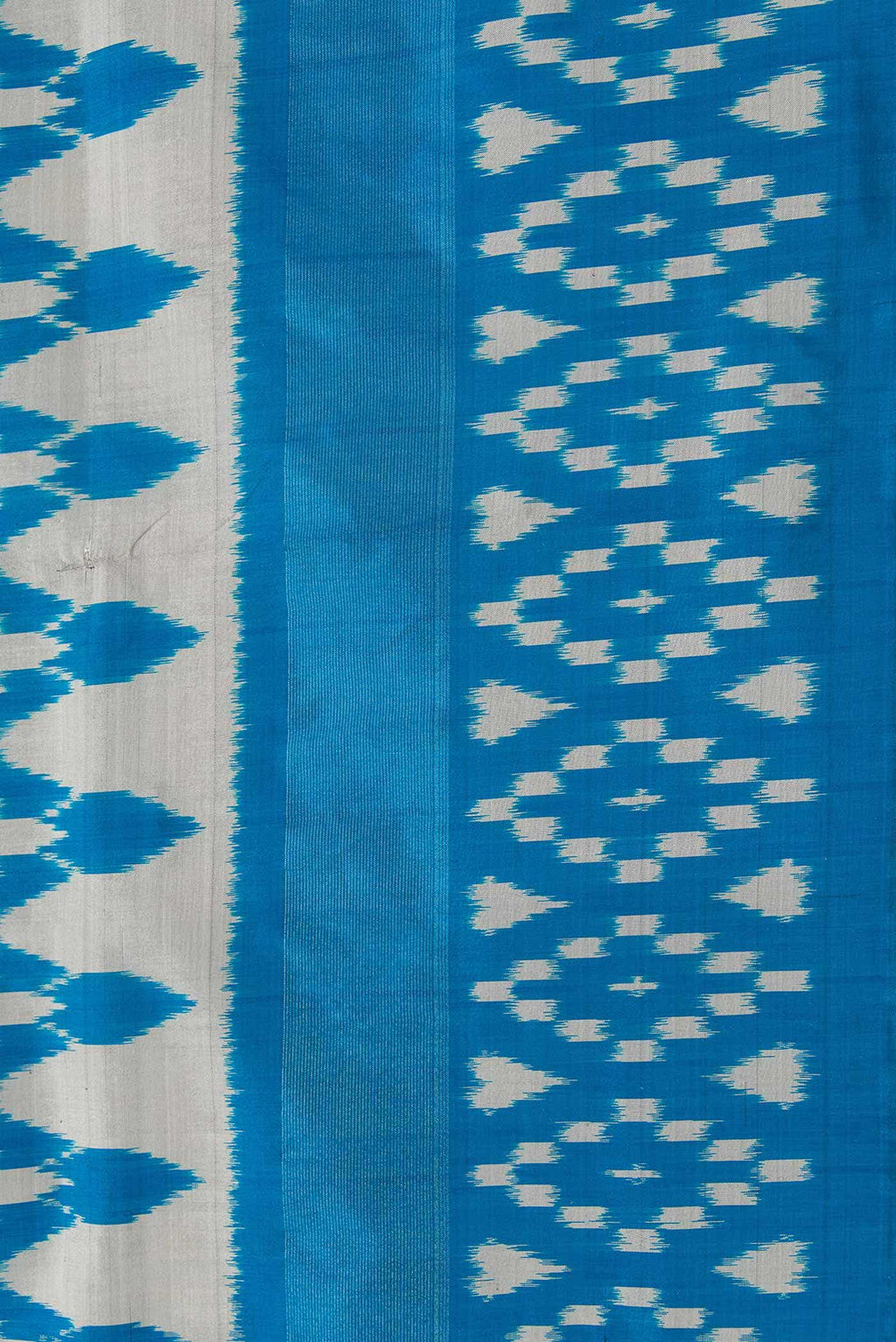 Grey Dual Tone Double Ikat Saree