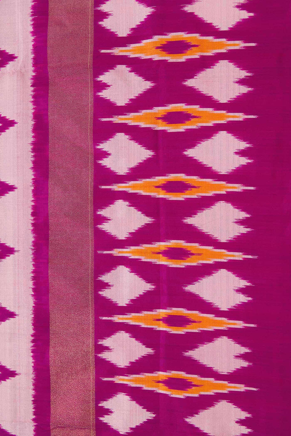 Purple Dual Tone Double Ikat Saree