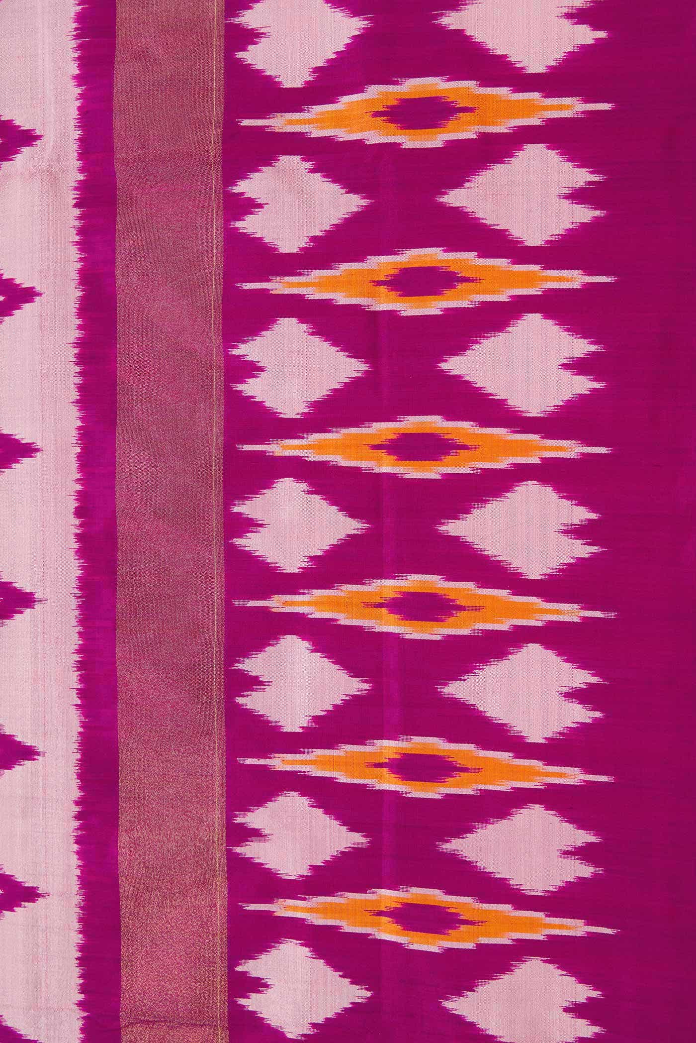 Purple Dual Tone Double Ikat Saree