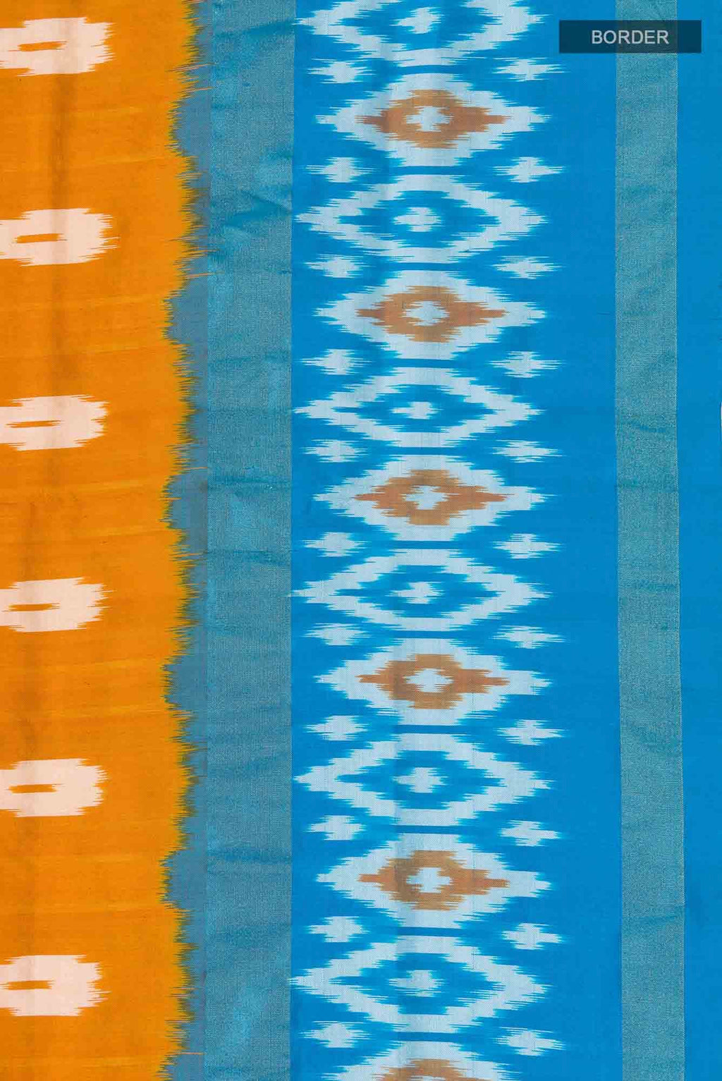 Mustard Pochampally Silk Saree