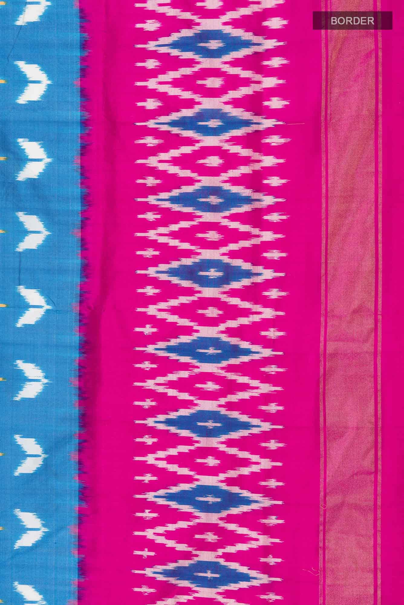 Blue Pochampally Silk Saree