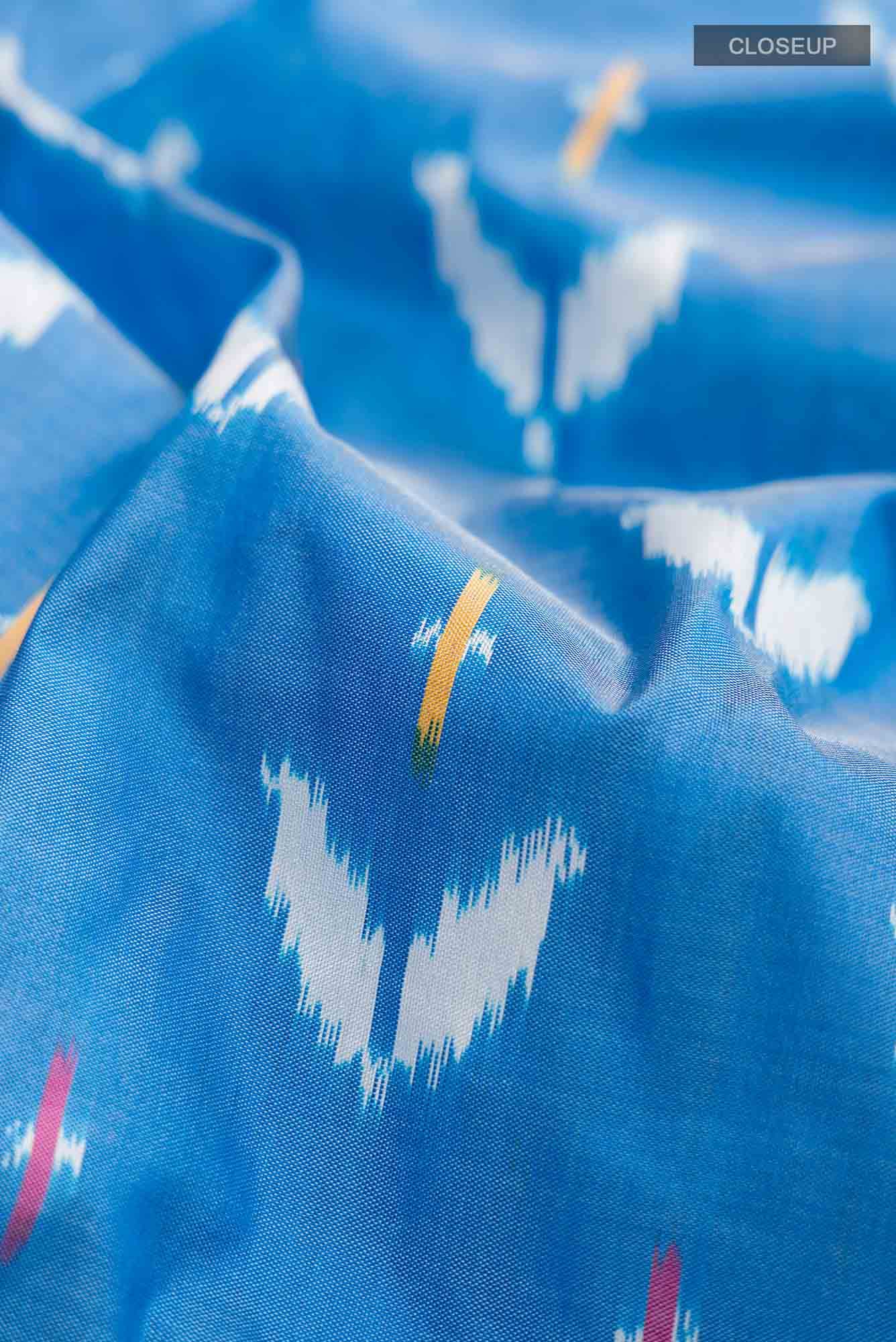 Blue Pochampally Silk Saree