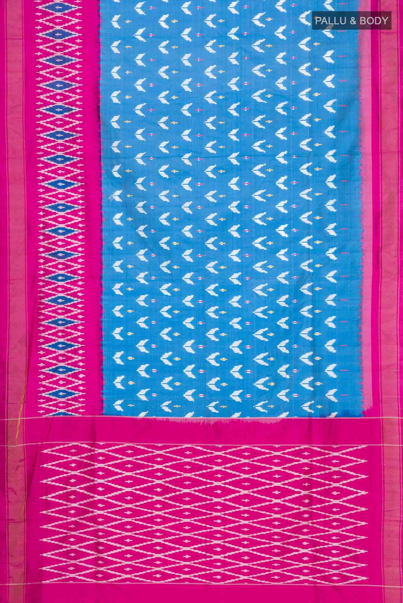 Blue Pochampally Silk Saree