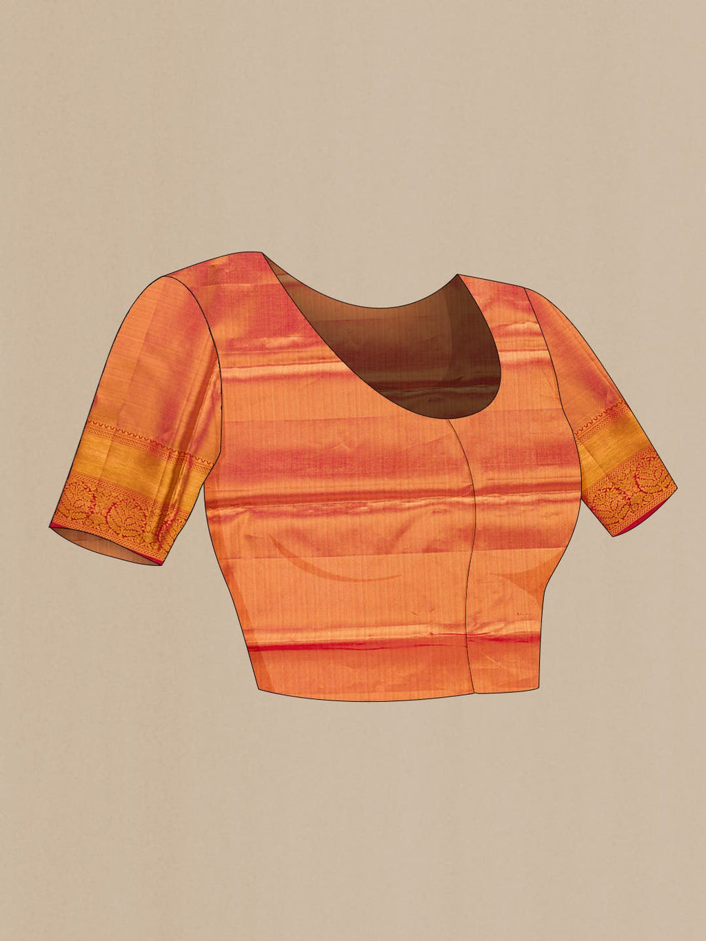 Gold Dual Tone Kanchipuram Tissue Silk Saree