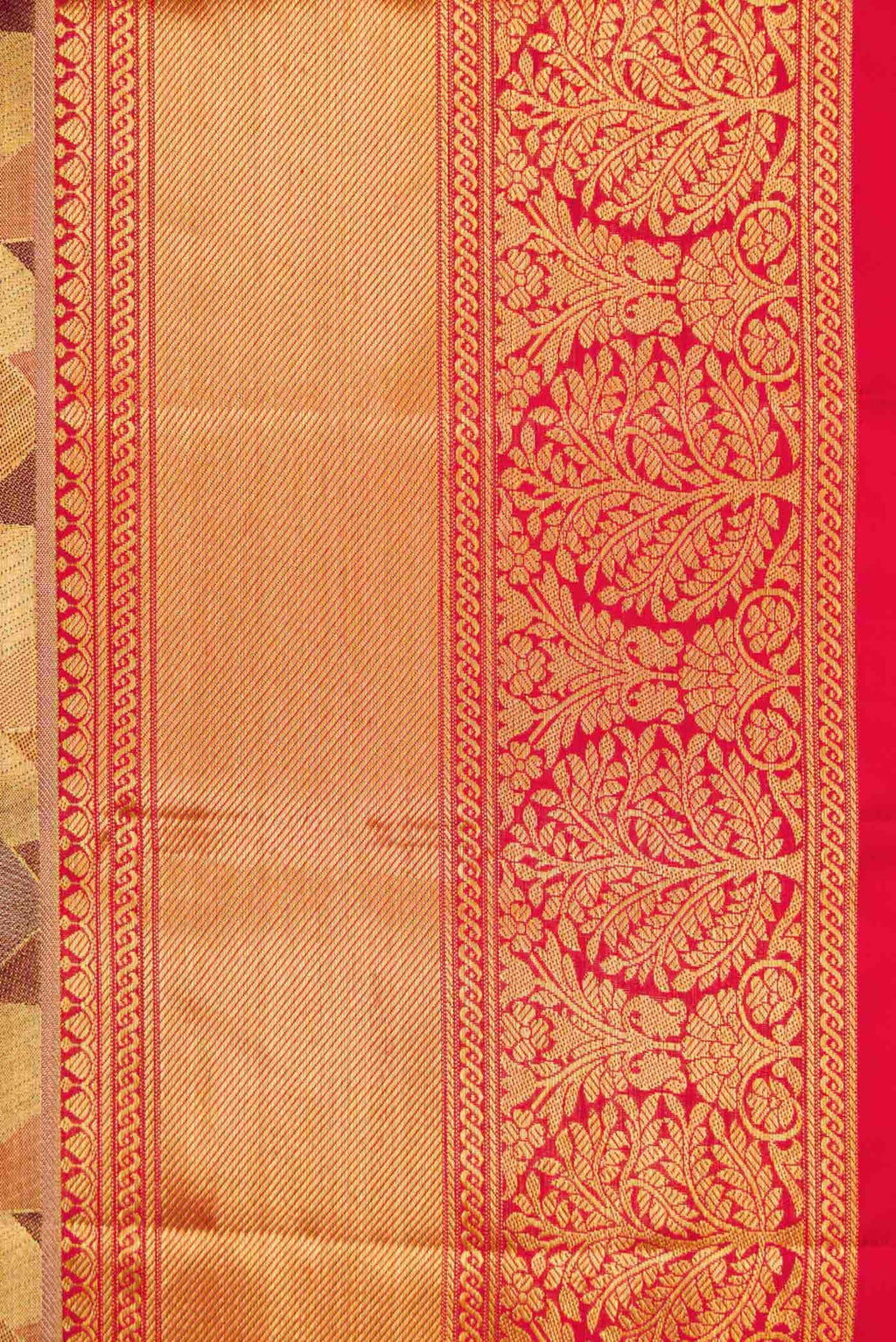 Gold Dual Tone Kanchipuram Tissue Silk Saree