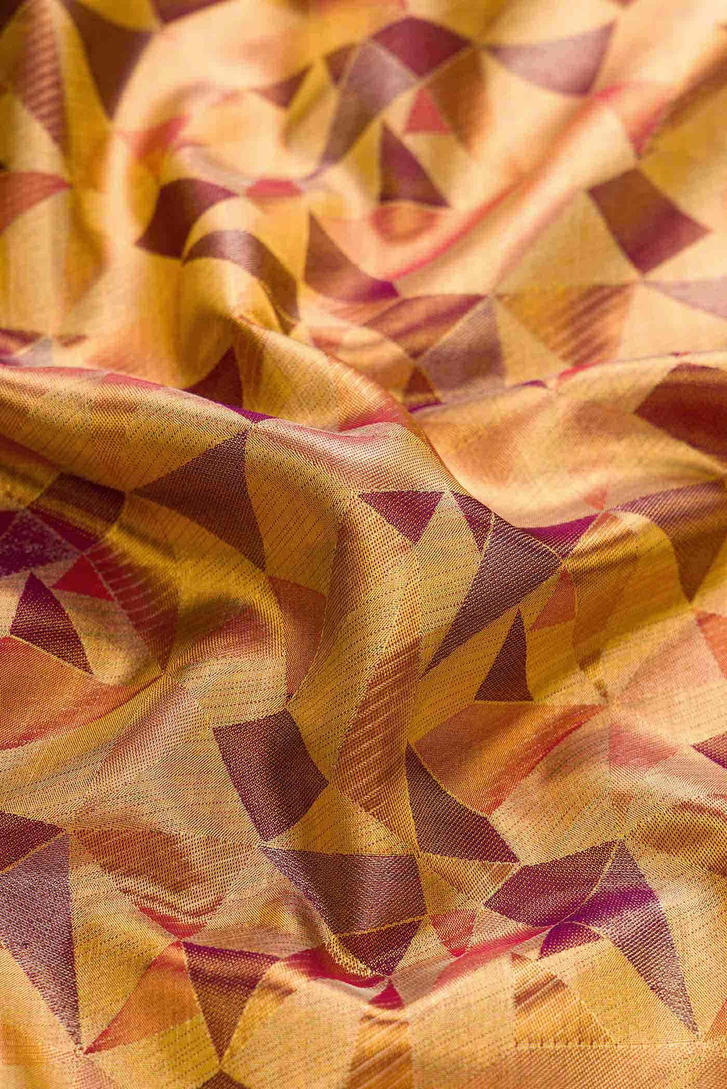 Gold Dual Tone Kanchipuram Tissue Silk Saree
