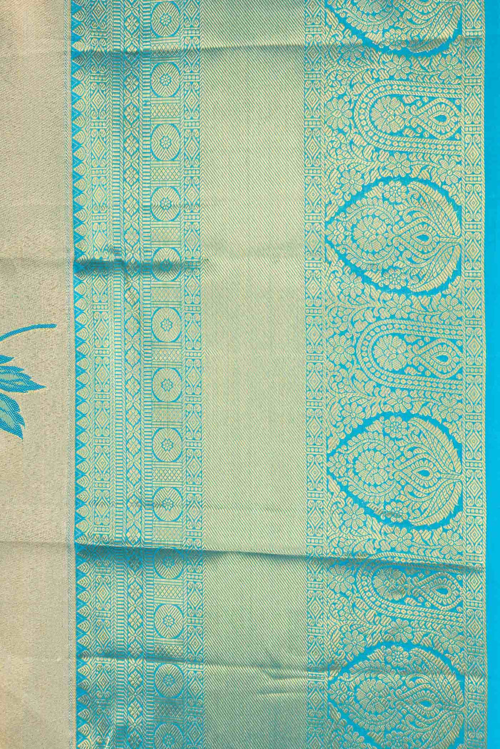 Gold Dual Tone Kanchipuram Tissue Silk Saree
