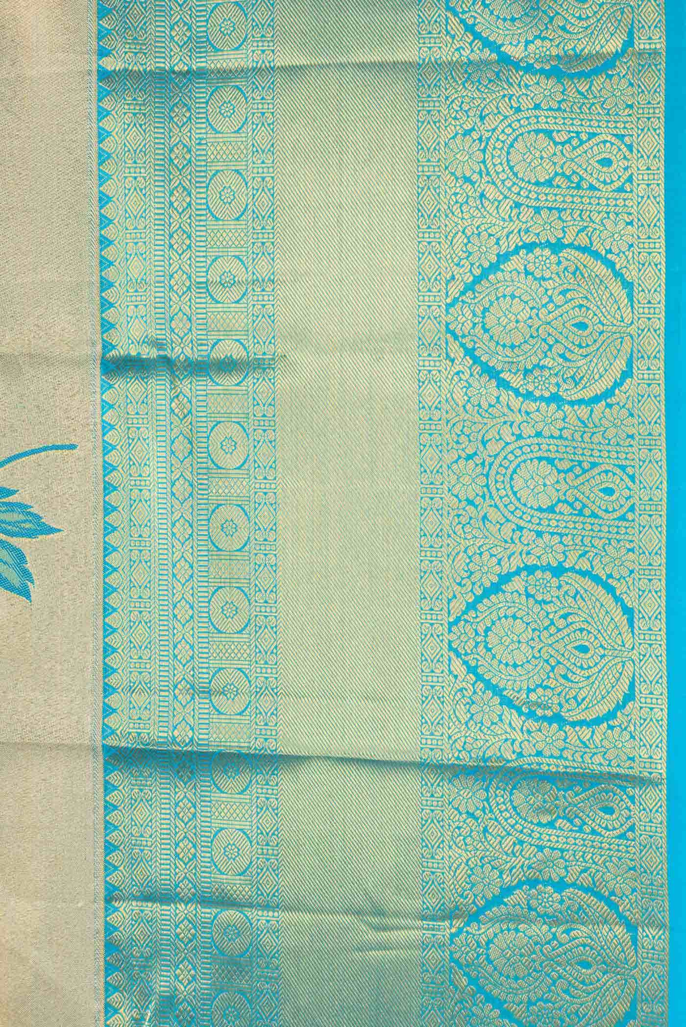 Gold Dual Tone Kanchipuram Tissue Silk Saree