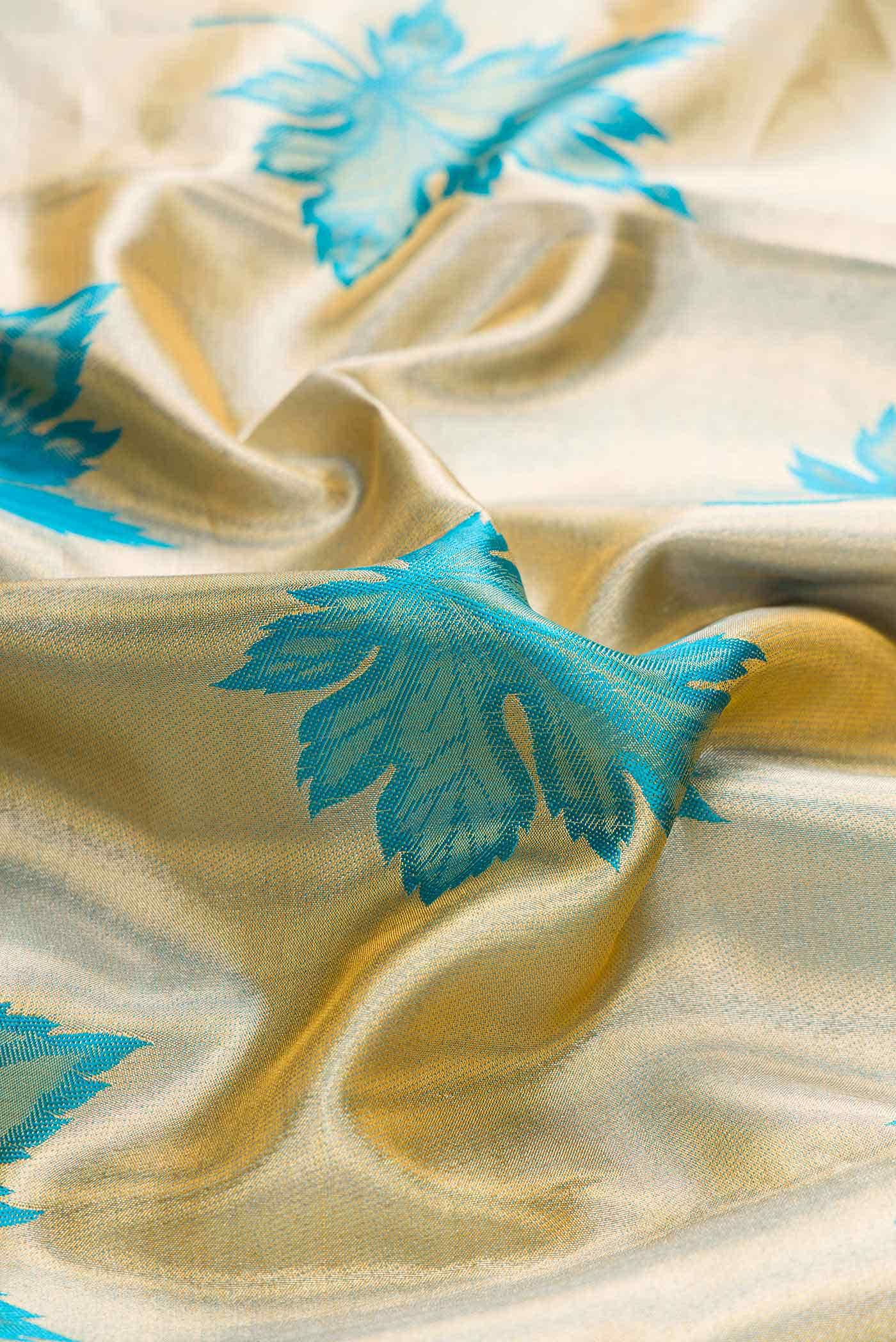Gold Dual Tone Kanchipuram Tissue Silk Saree