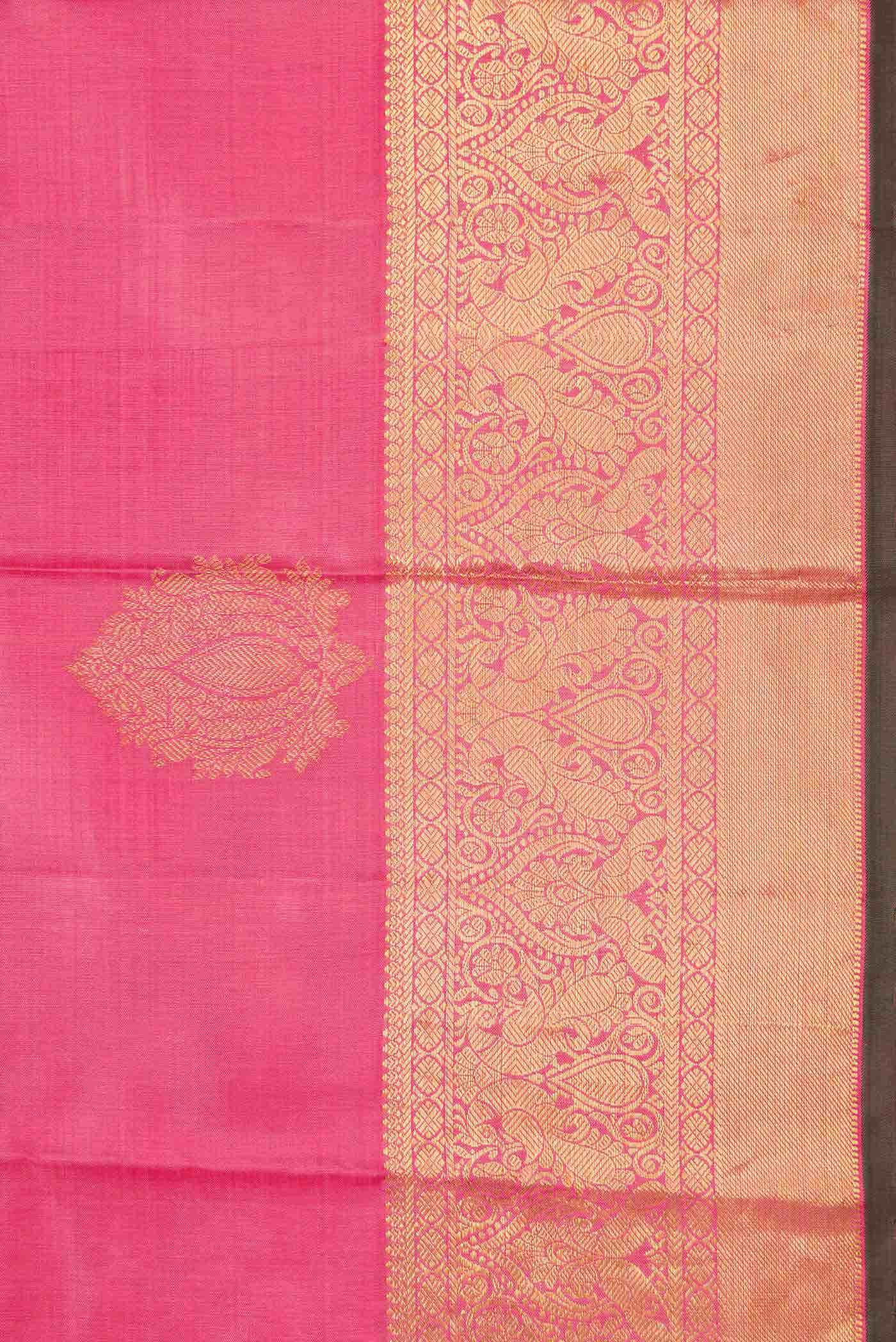 Pink Dual Tone Kanchipuram Silk Saree