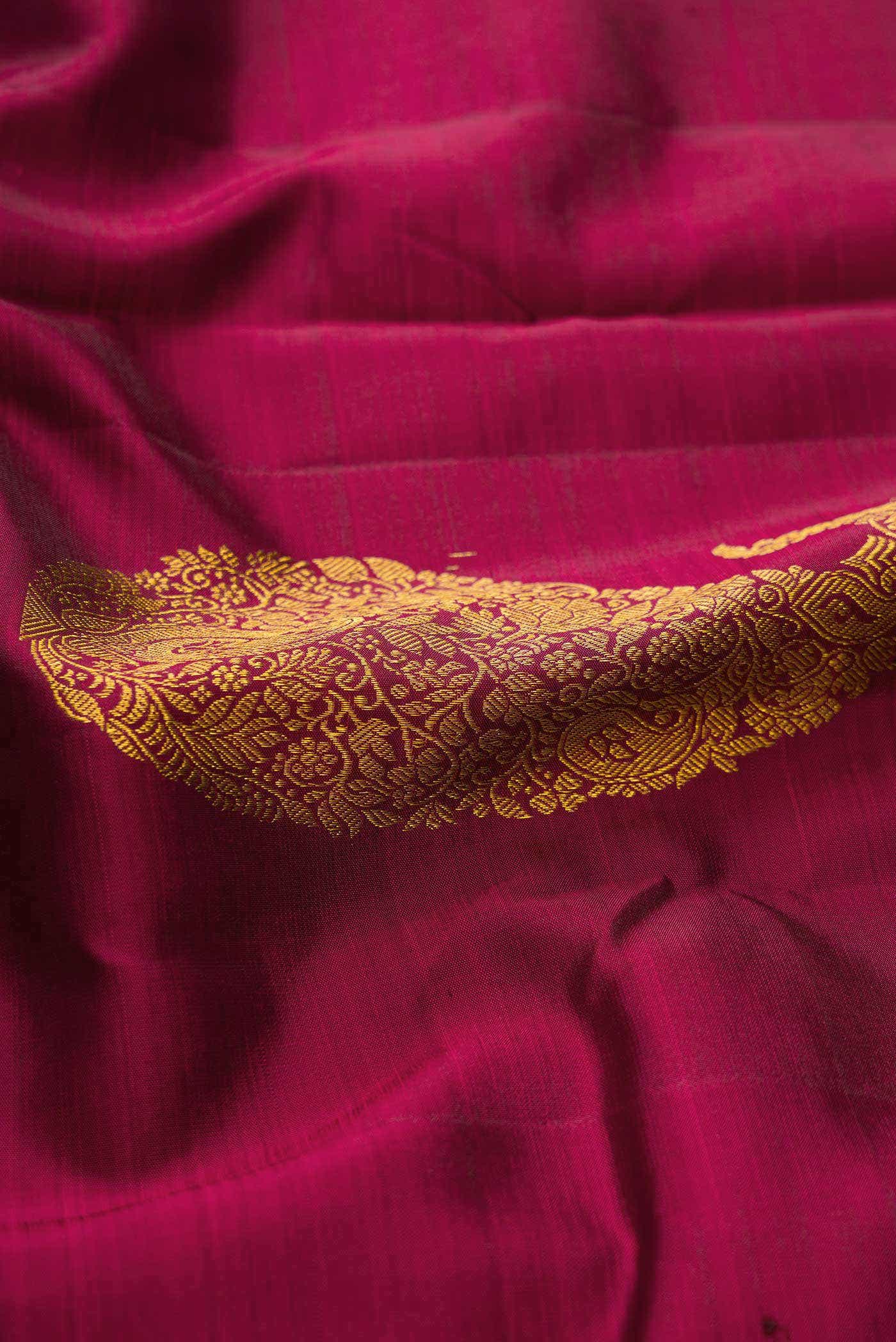 Dark Mauve Dual Tone Kanchipuram Silk Saree