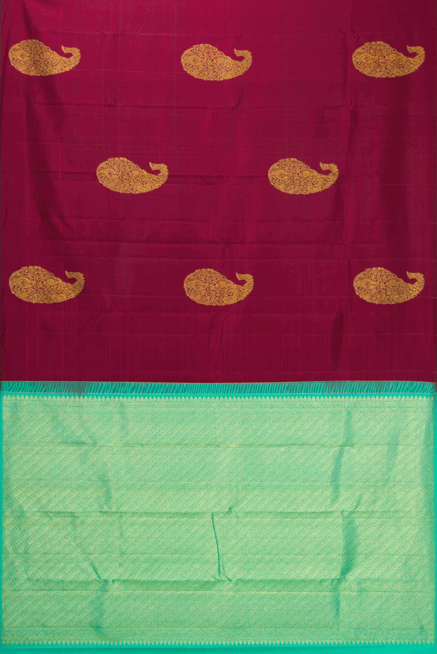 Dark Mauve Dual Tone Kanchipuram Silk Saree