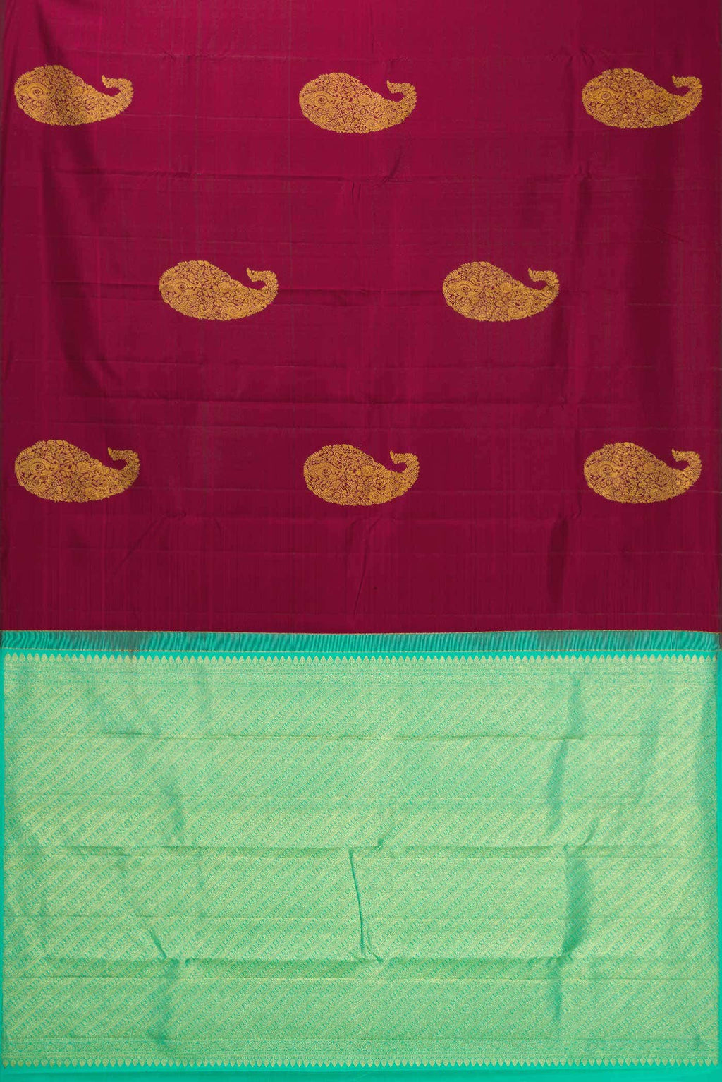 Dark Mauve Dual Tone Kanchipuram Silk Saree