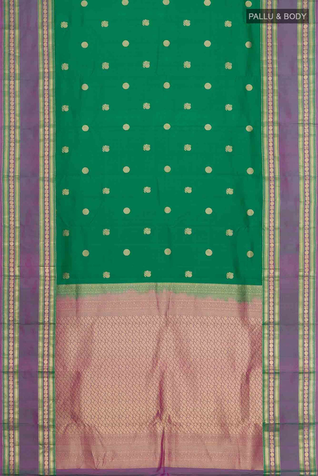 Green Tussar Silk Saree