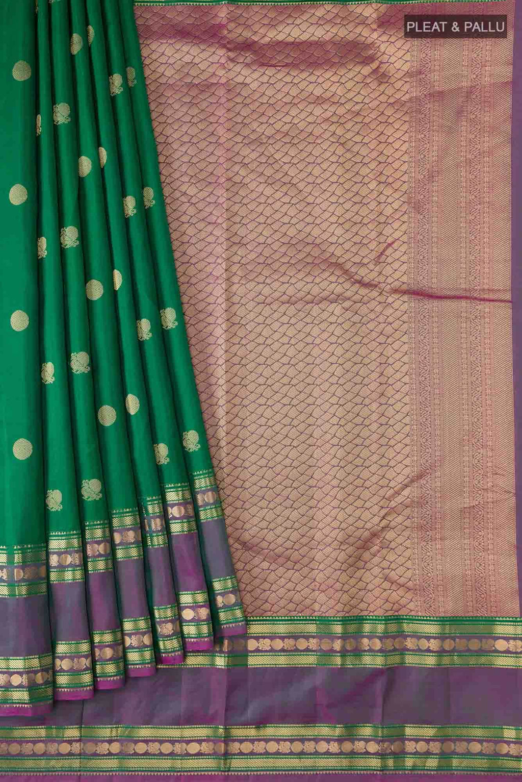 Green Tussar Silk Saree