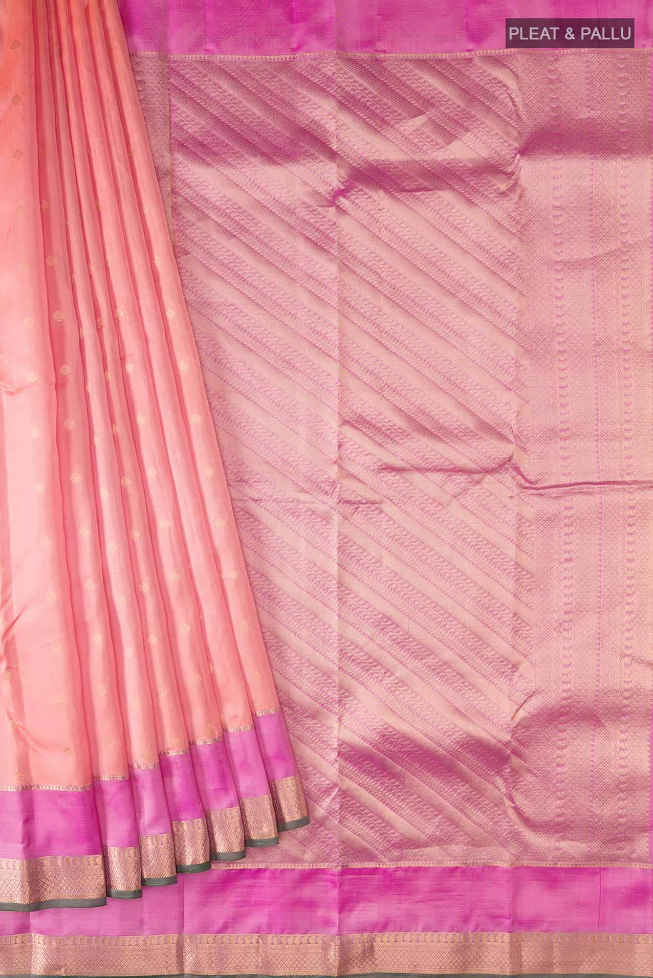 Pink Kanchipuram Silk Saree