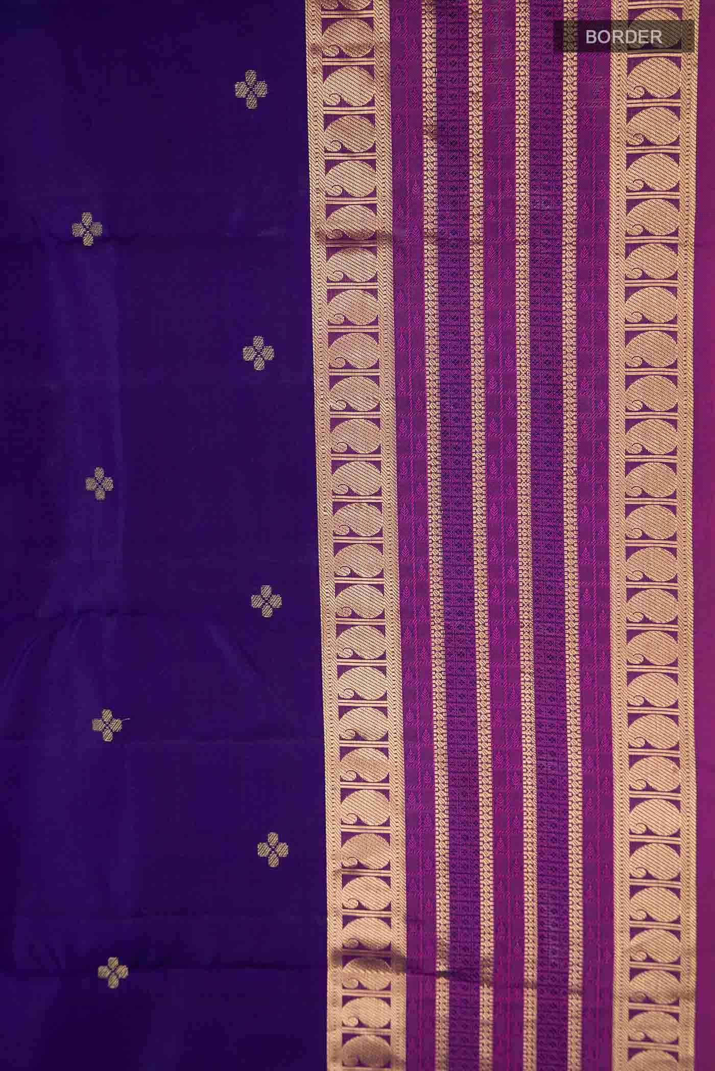Navy Blue Kanchipuram Silk Saree