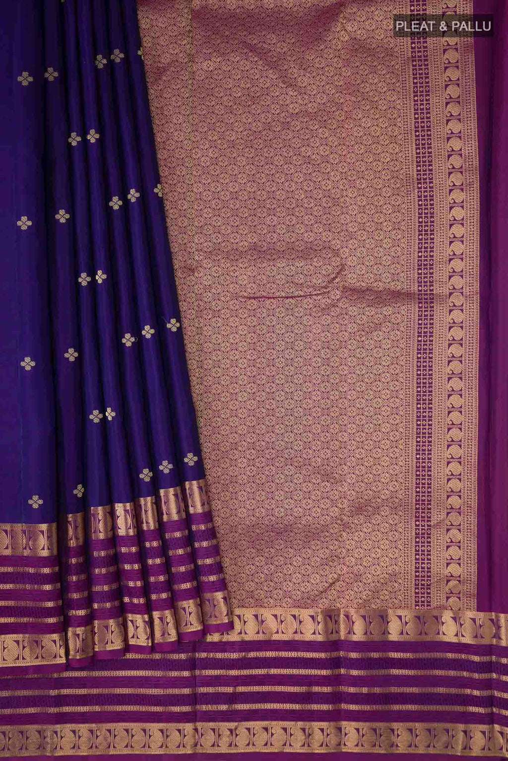 Navy Blue Kanchipuram Silk Saree