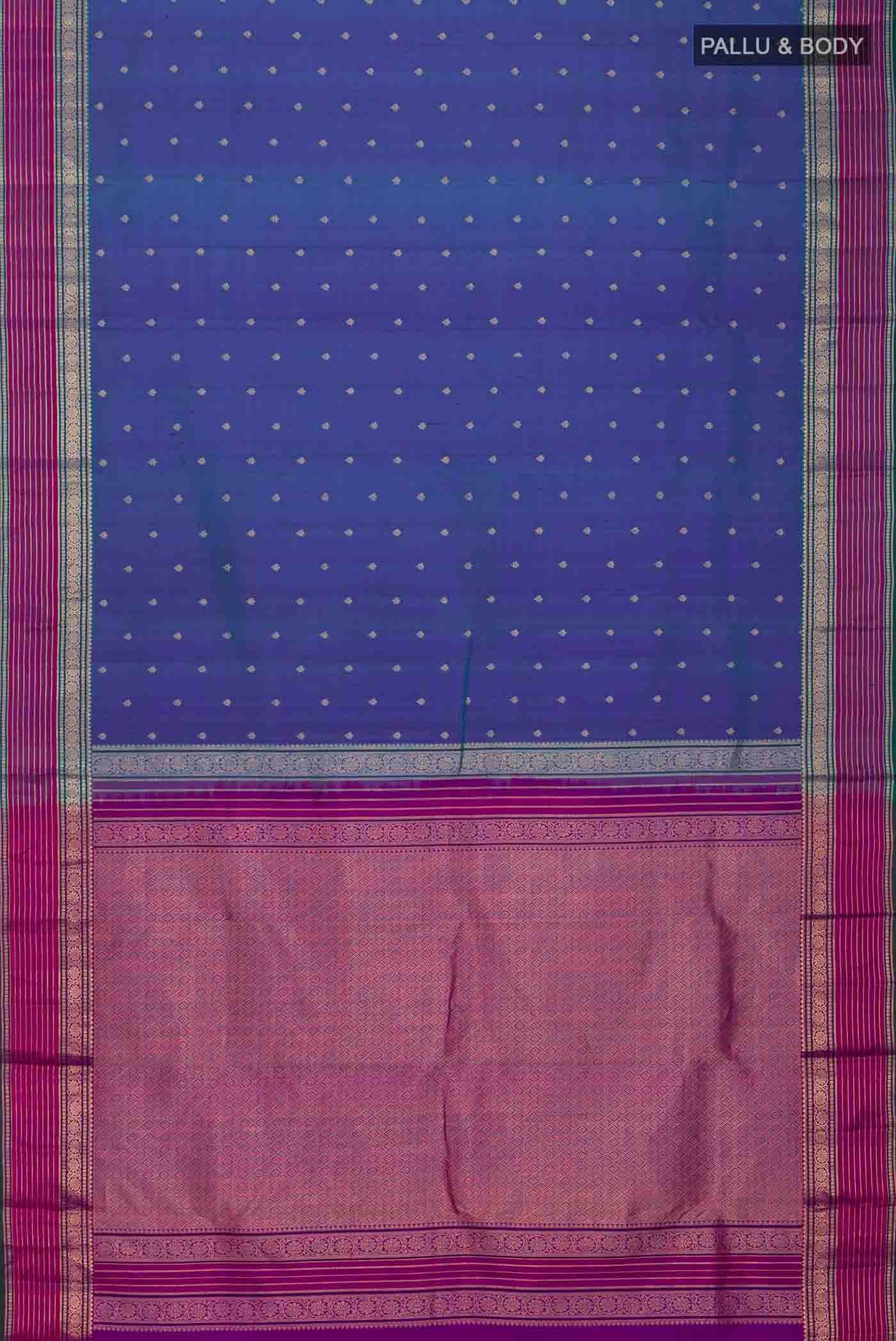 Blue Kanchipuram Silk Saree