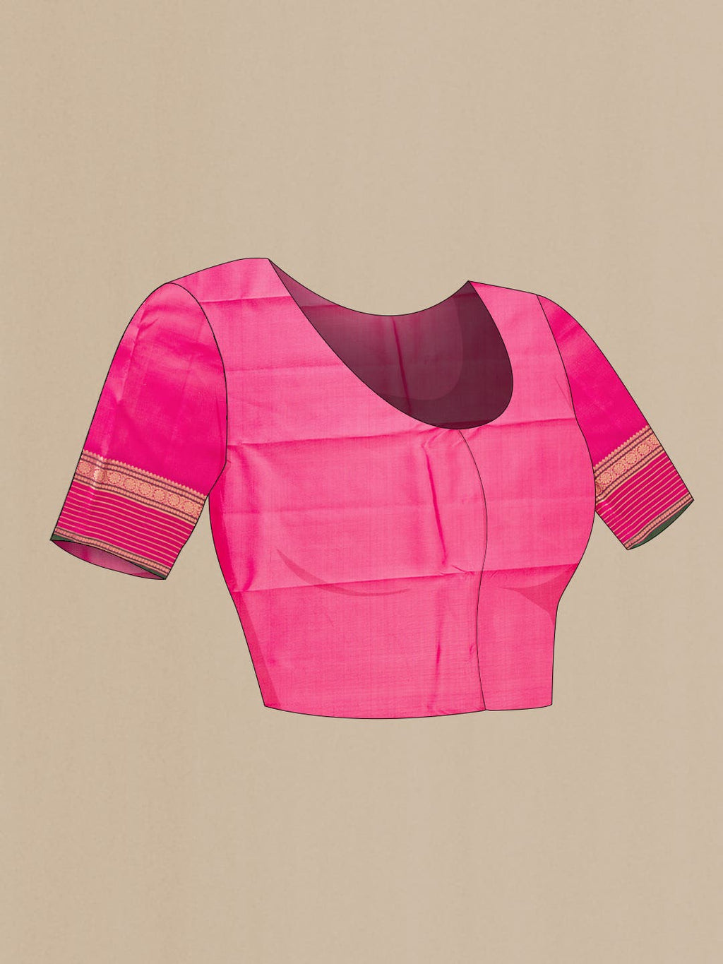 Pink Dual Tone Kanchipuram Silk Saree