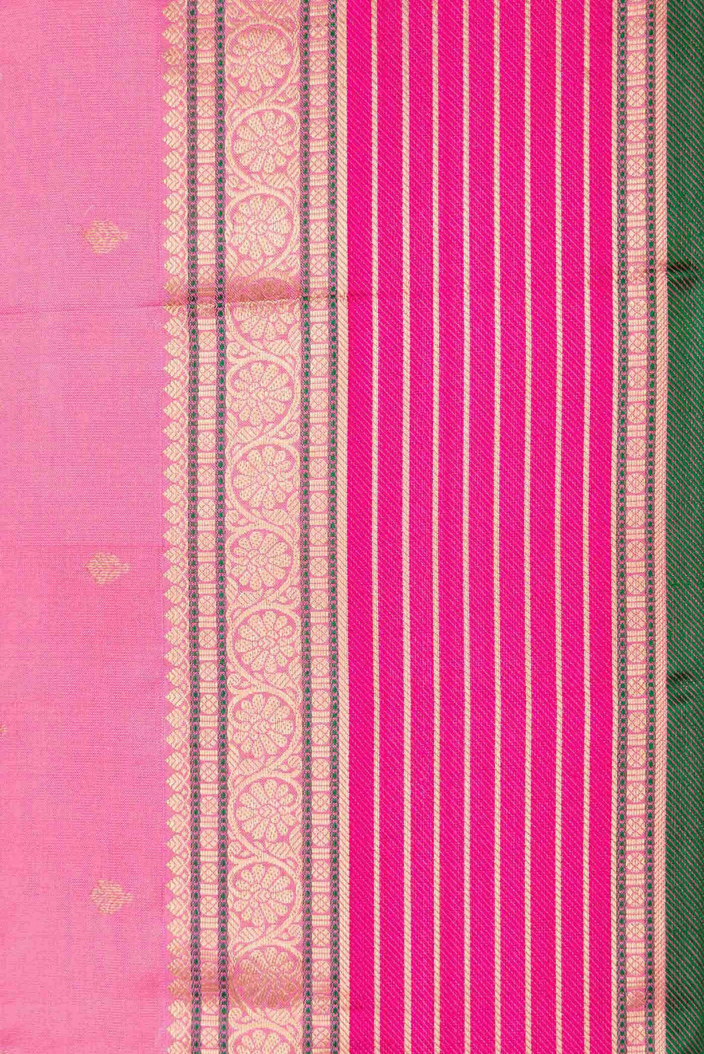 Pink Dual Tone Kanchipuram Silk Saree