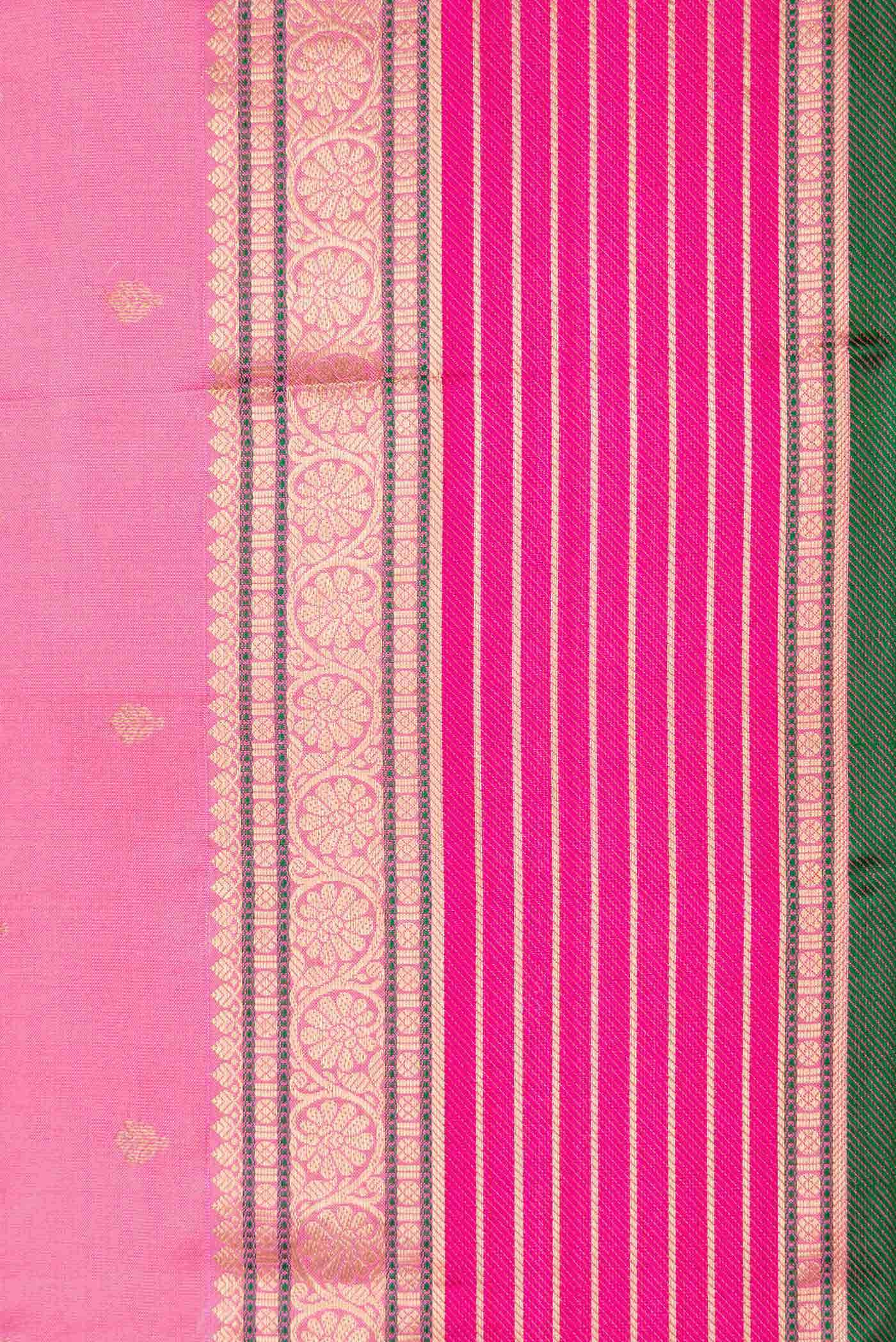Pink Dual Tone Kanchipuram Silk Saree