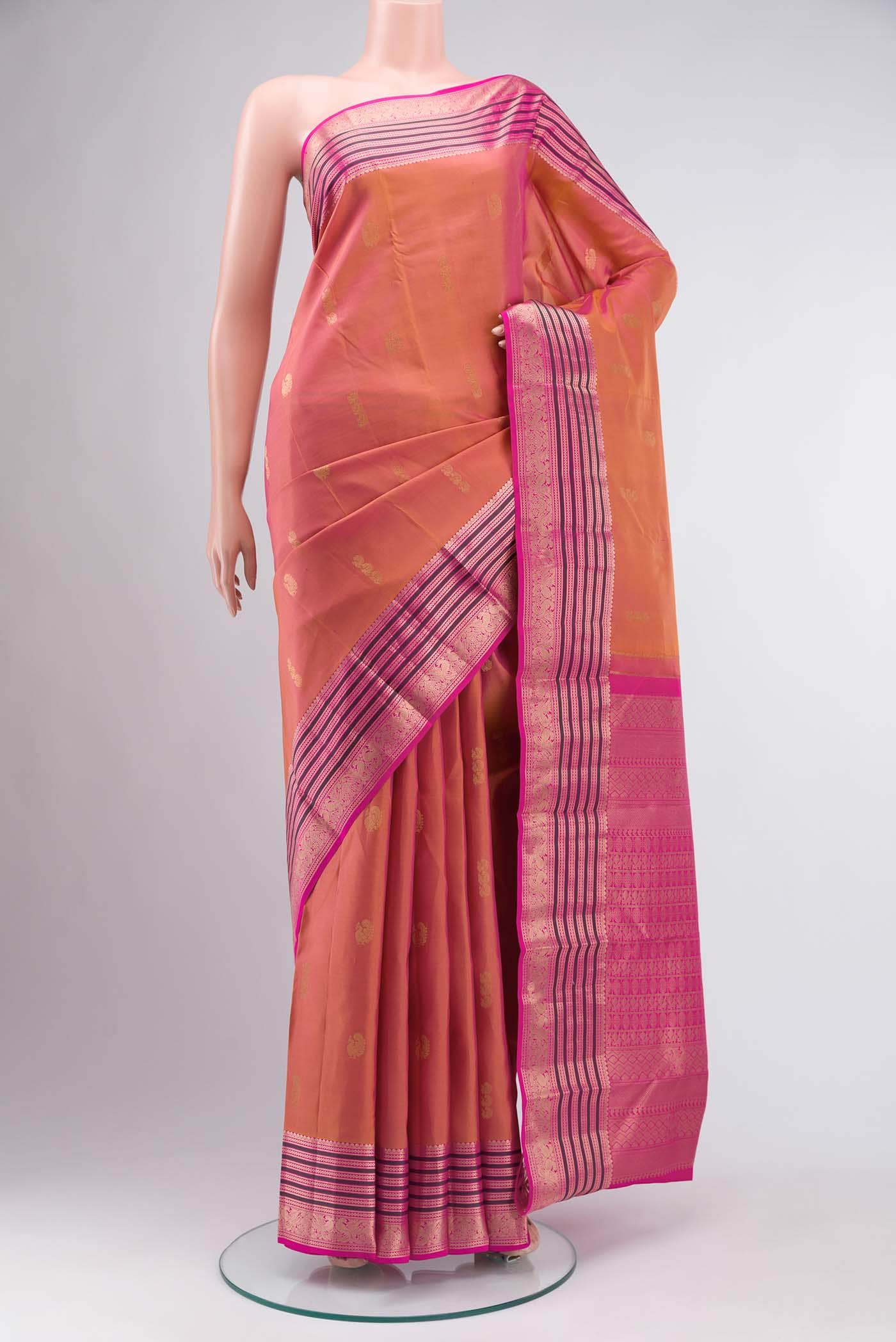 Pink Kanchipuram Silk Saree