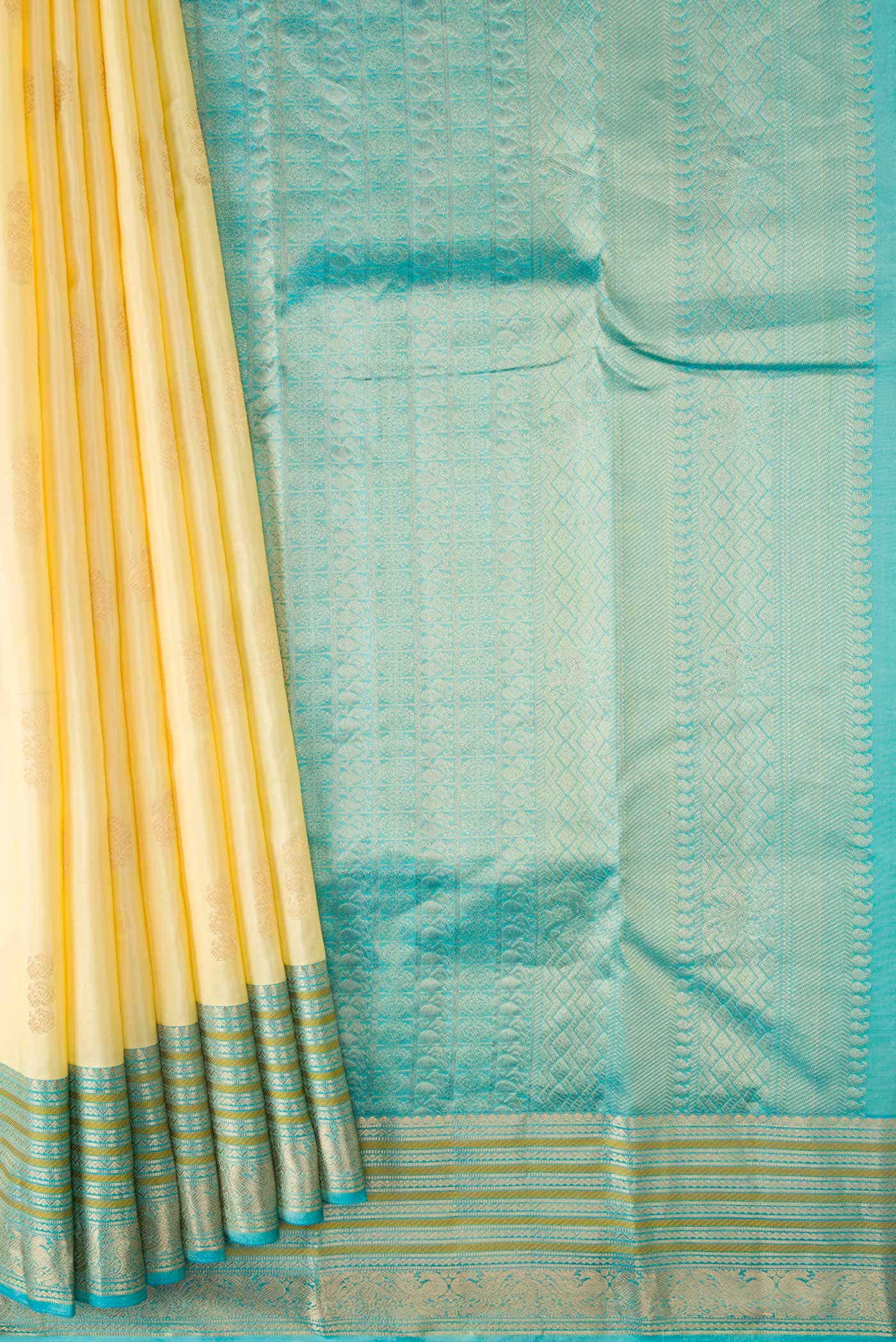 Sandal Dual Tone Kanchipuram Silk Saree