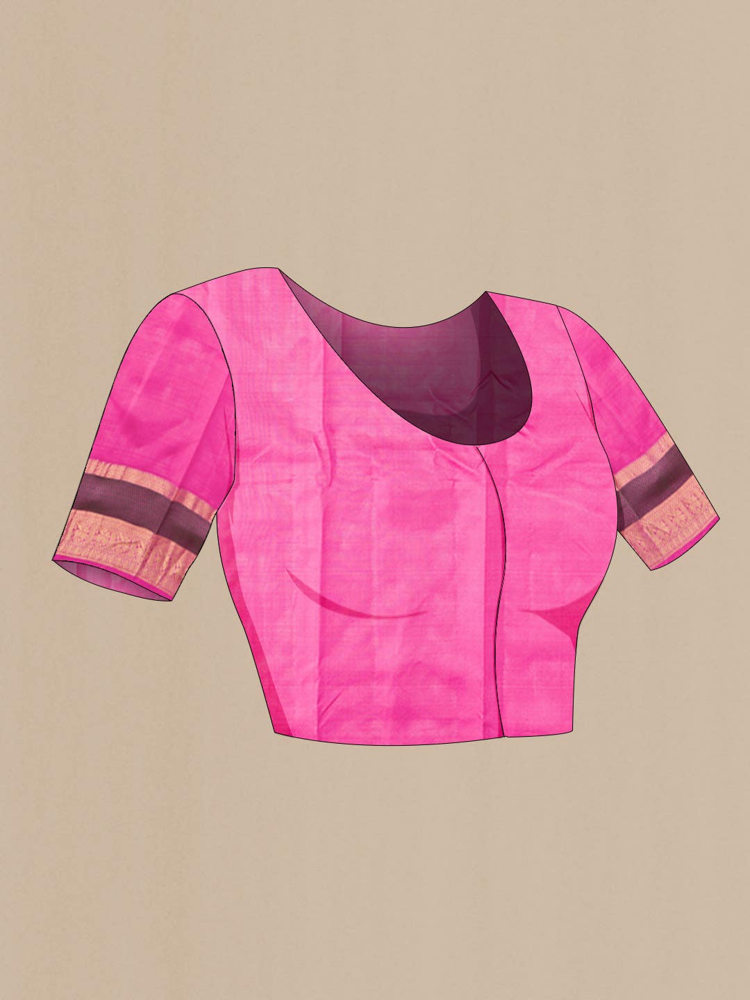 Pink Kanchipuram Silk Saree