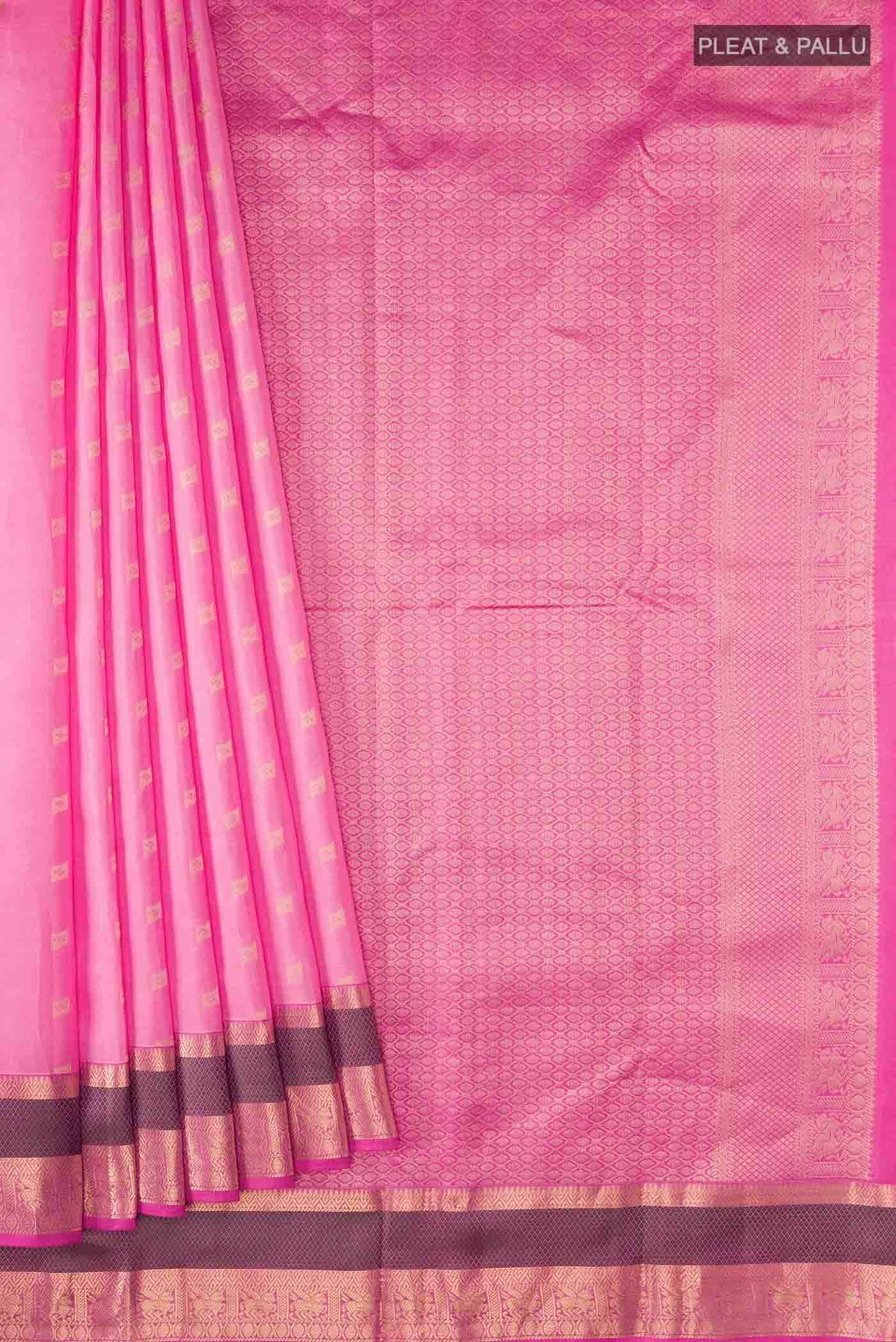 Pink Kanchipuram Silk Saree