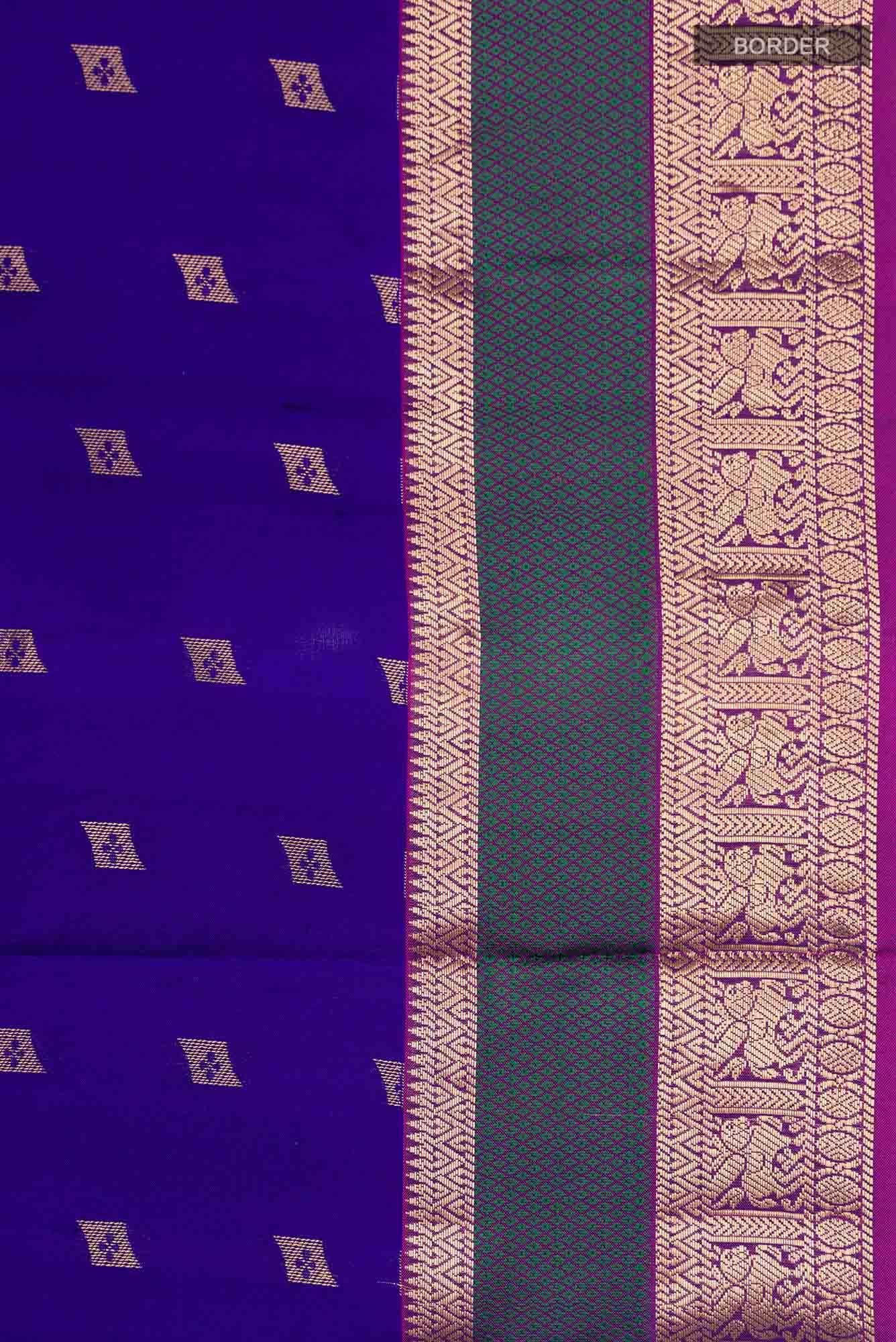 Blue Kanchipuram Silk Saree