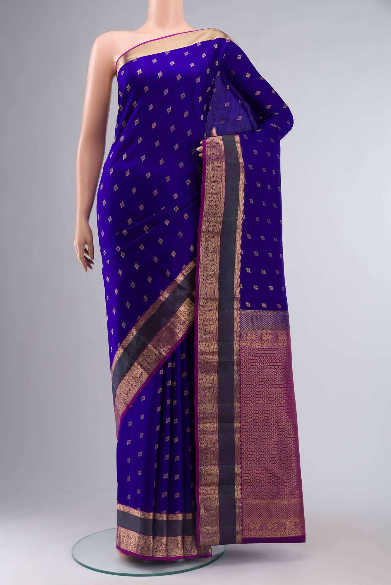 Blue Kanchipuram Silk Saree
